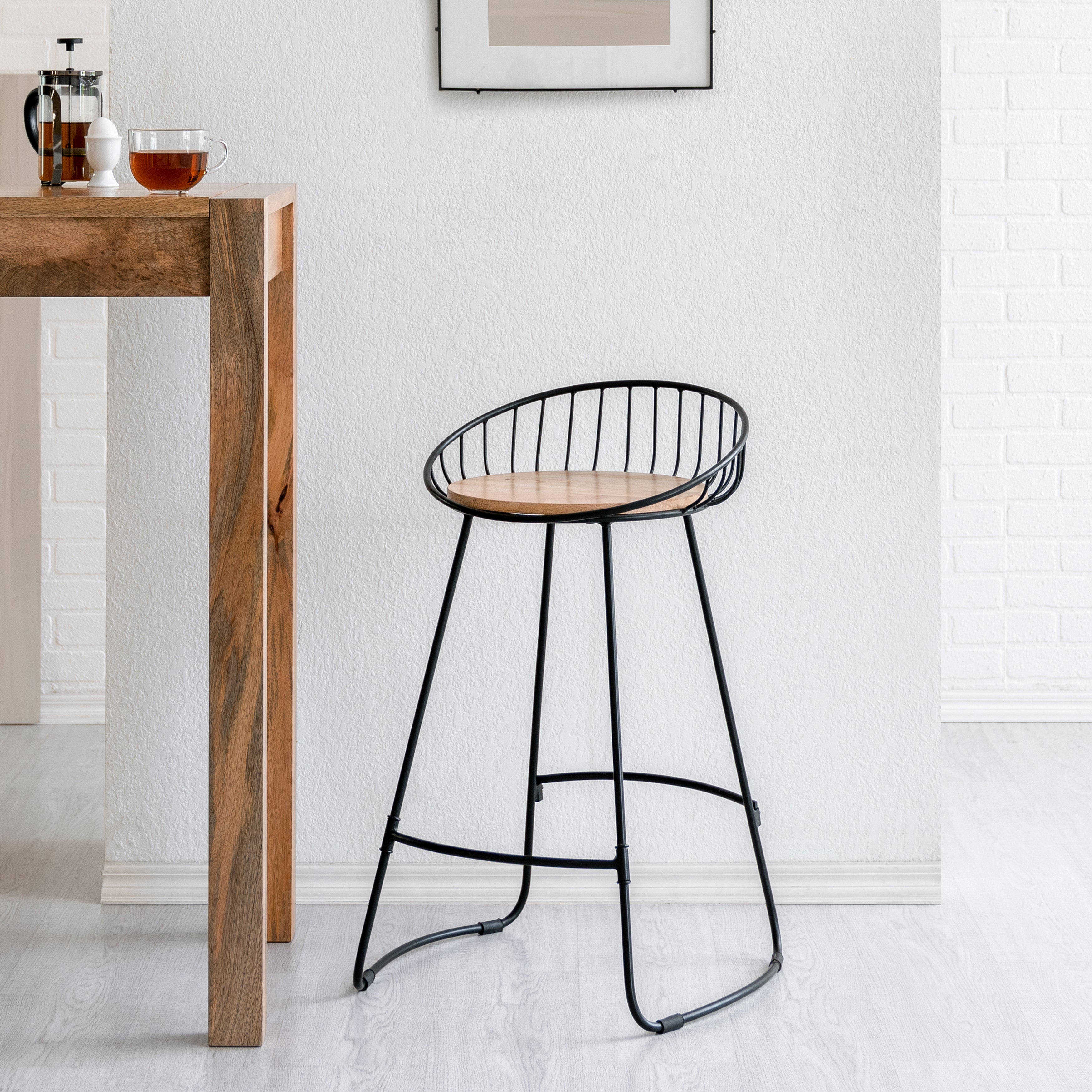 Tegan Counter Stool - Natural Top