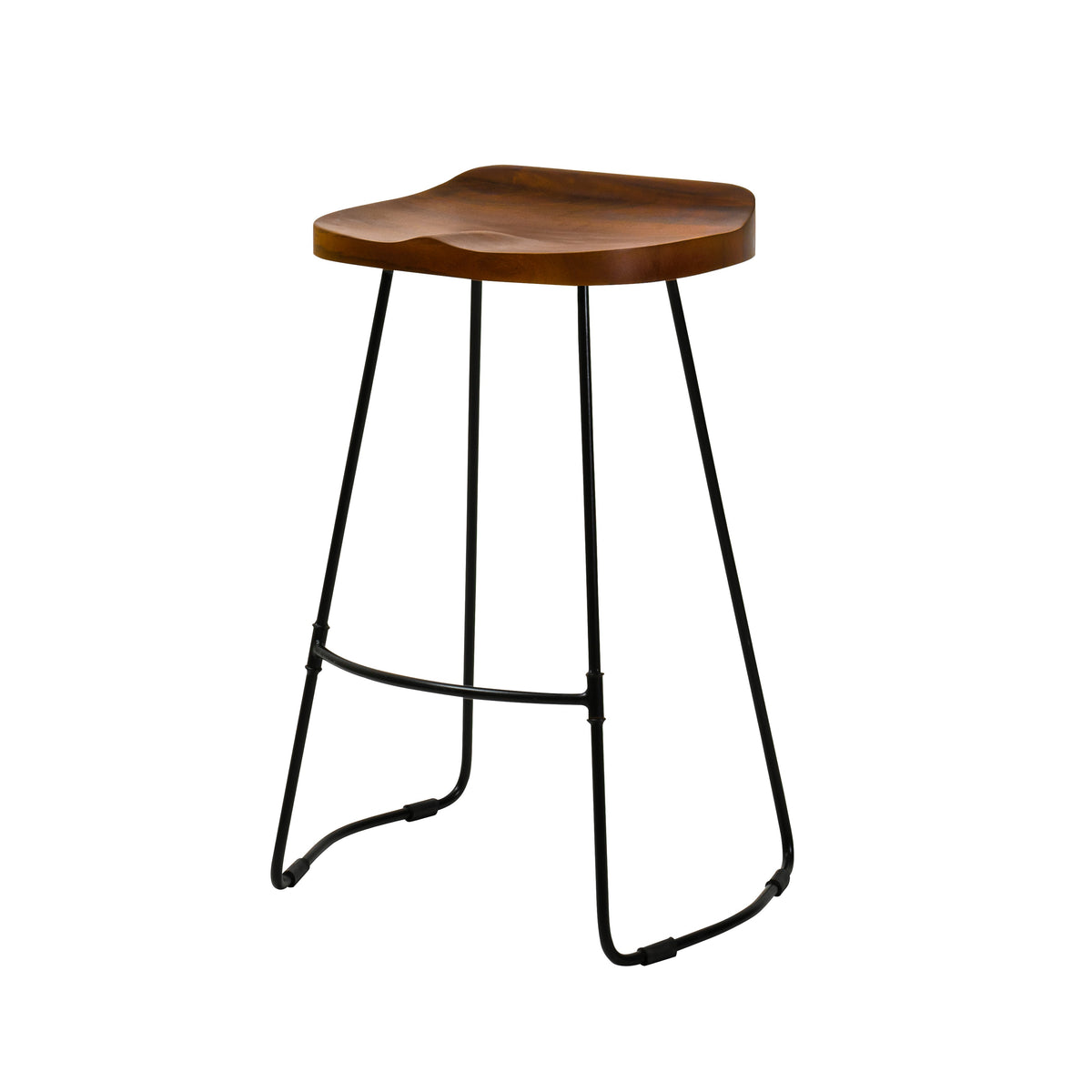 Rombass Solid Wood Counter Stool - Walnut Top
