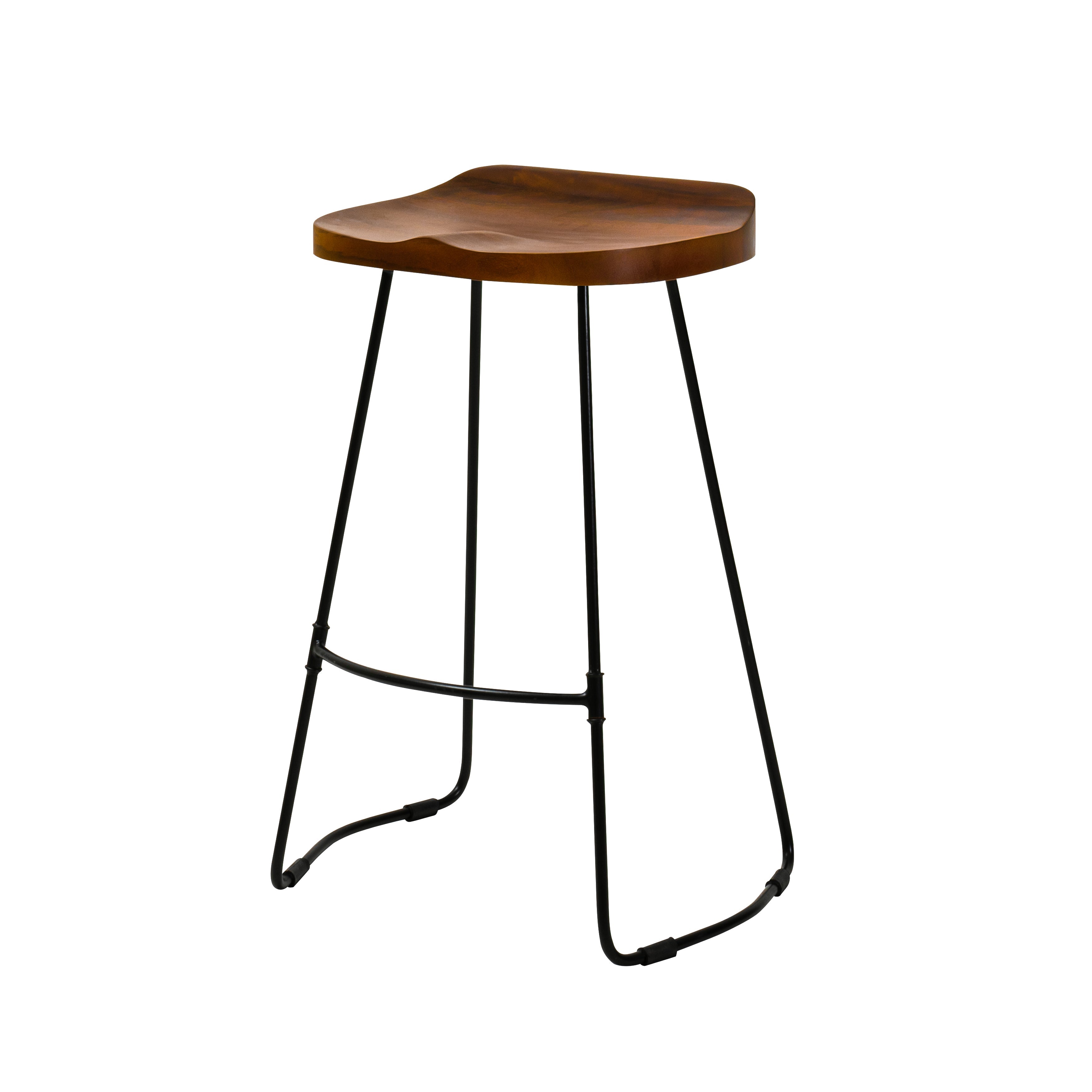 Rombass Solid Wood Counter Stool - Walnut Top