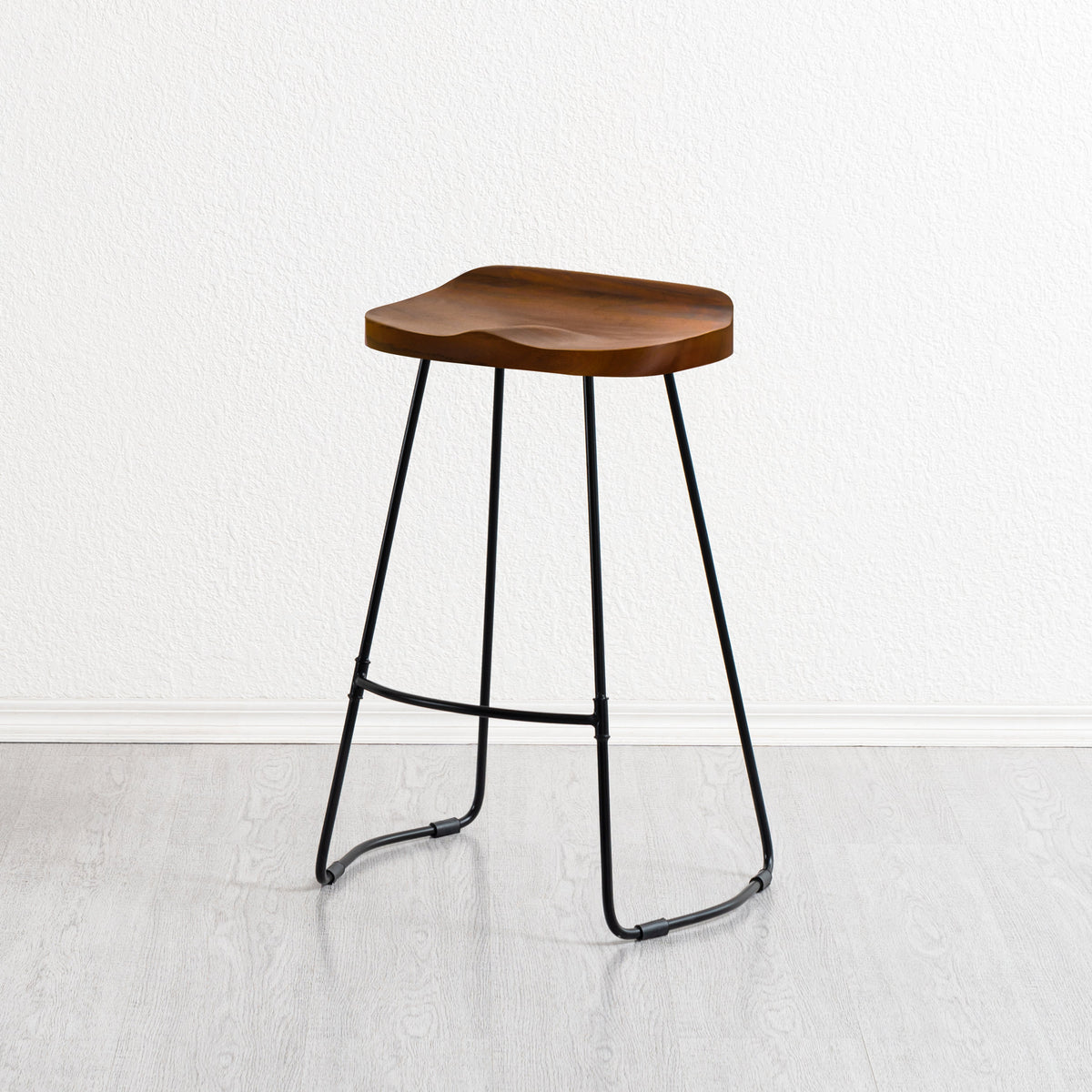 Rombass Solid Wood Counter Stool - Walnut Top