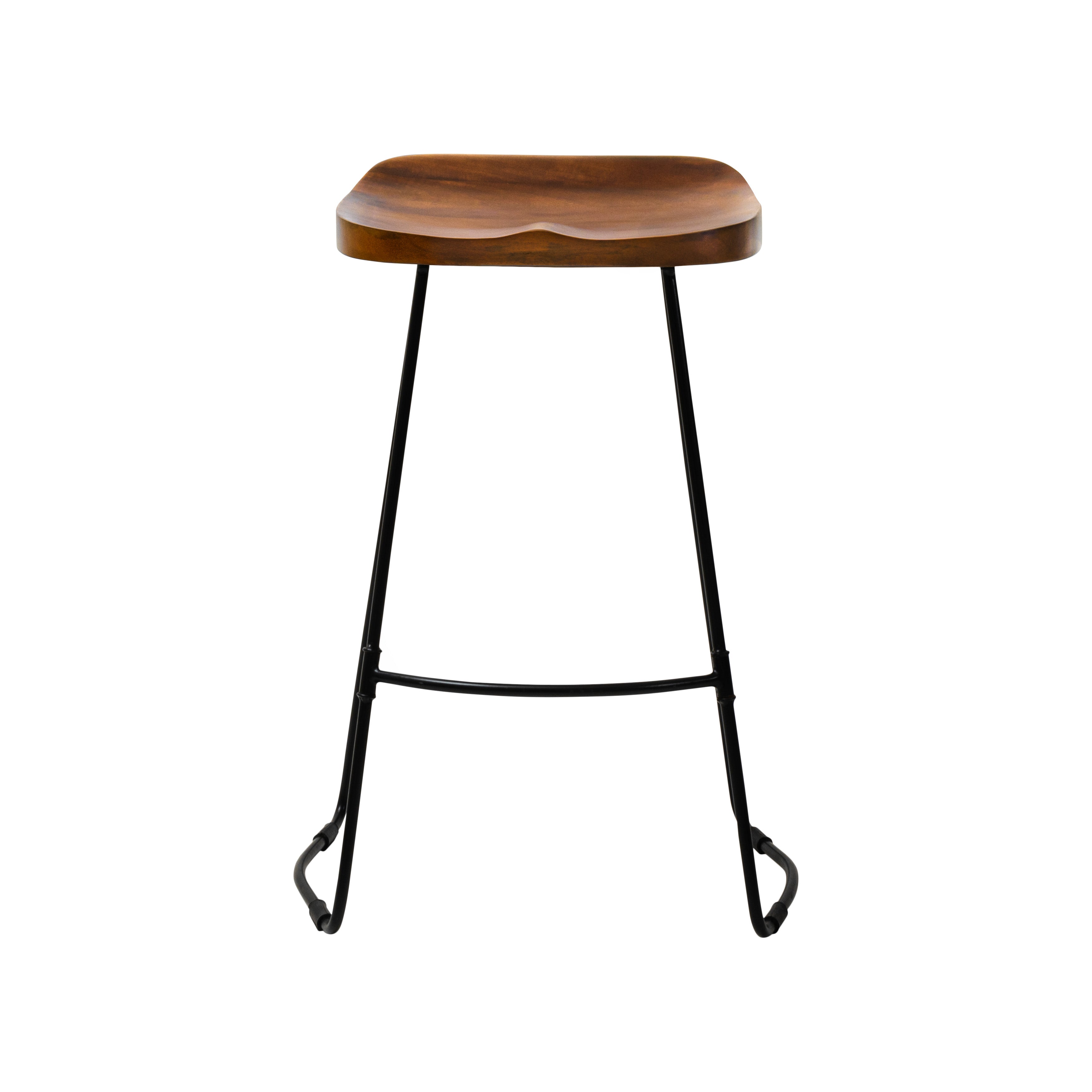 Rombass Solid Wood Counter Stool - Walnut Top