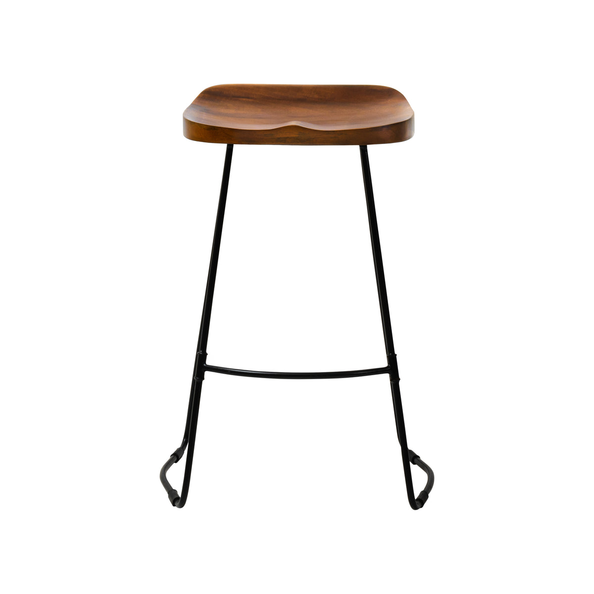 Rombass Solid Wood Counter Stool - Walnut Top