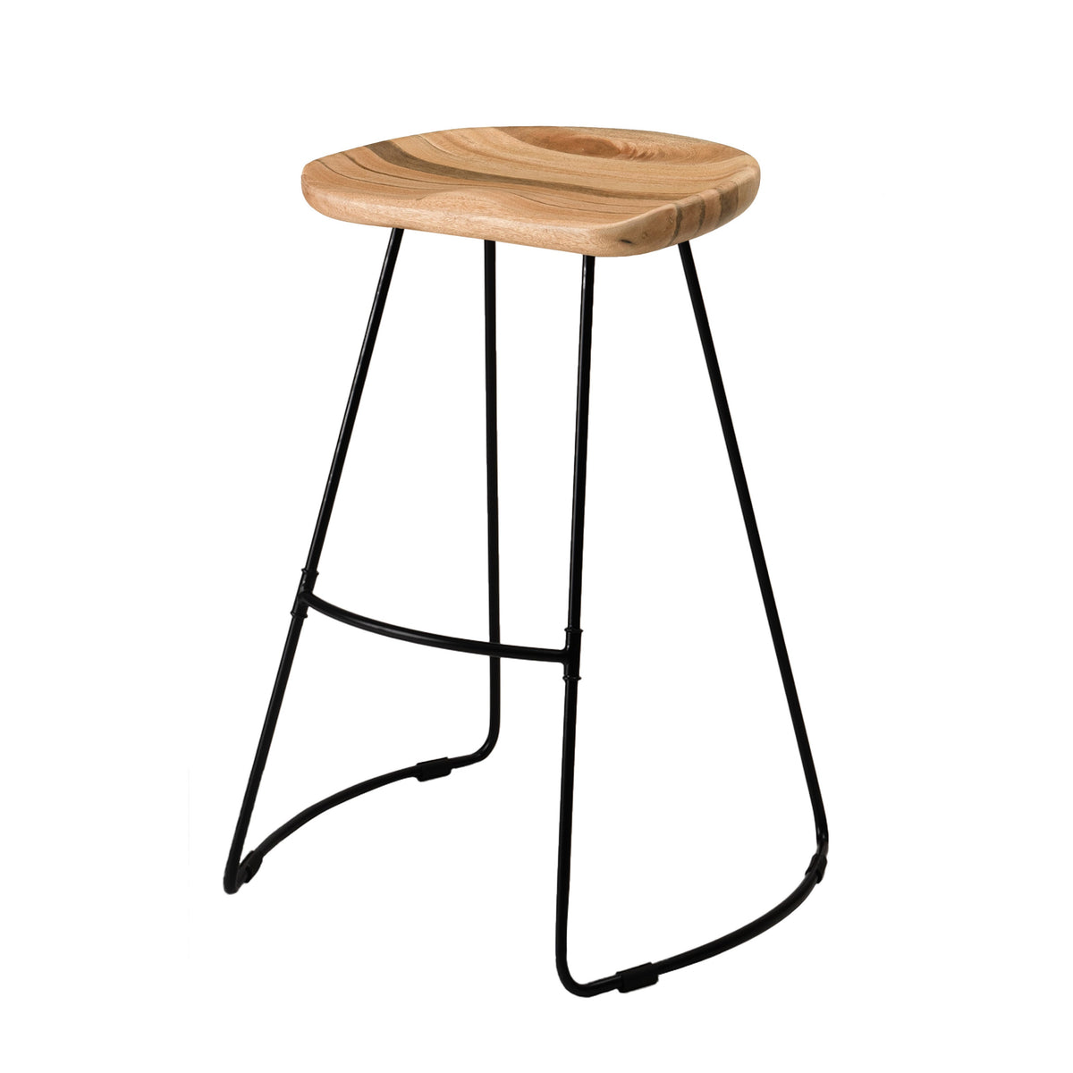 Ember Solid Wood Bar Stool - Natural