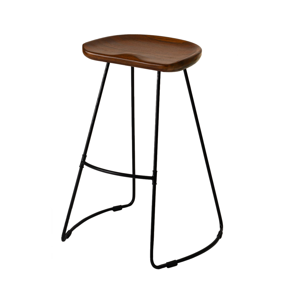 Ember Solid Wood Bar Stool - Walnut