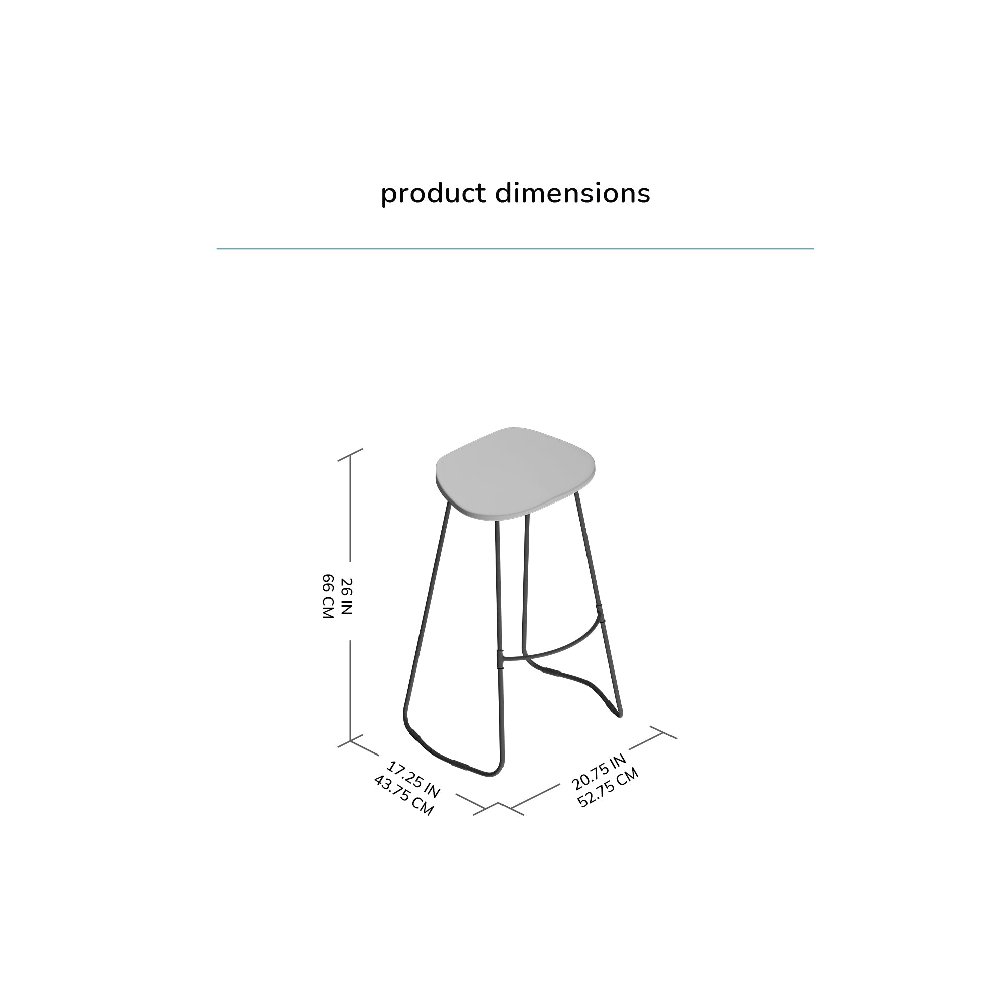 Ember Solid Wood Walnut Counter Bar Stool - Large