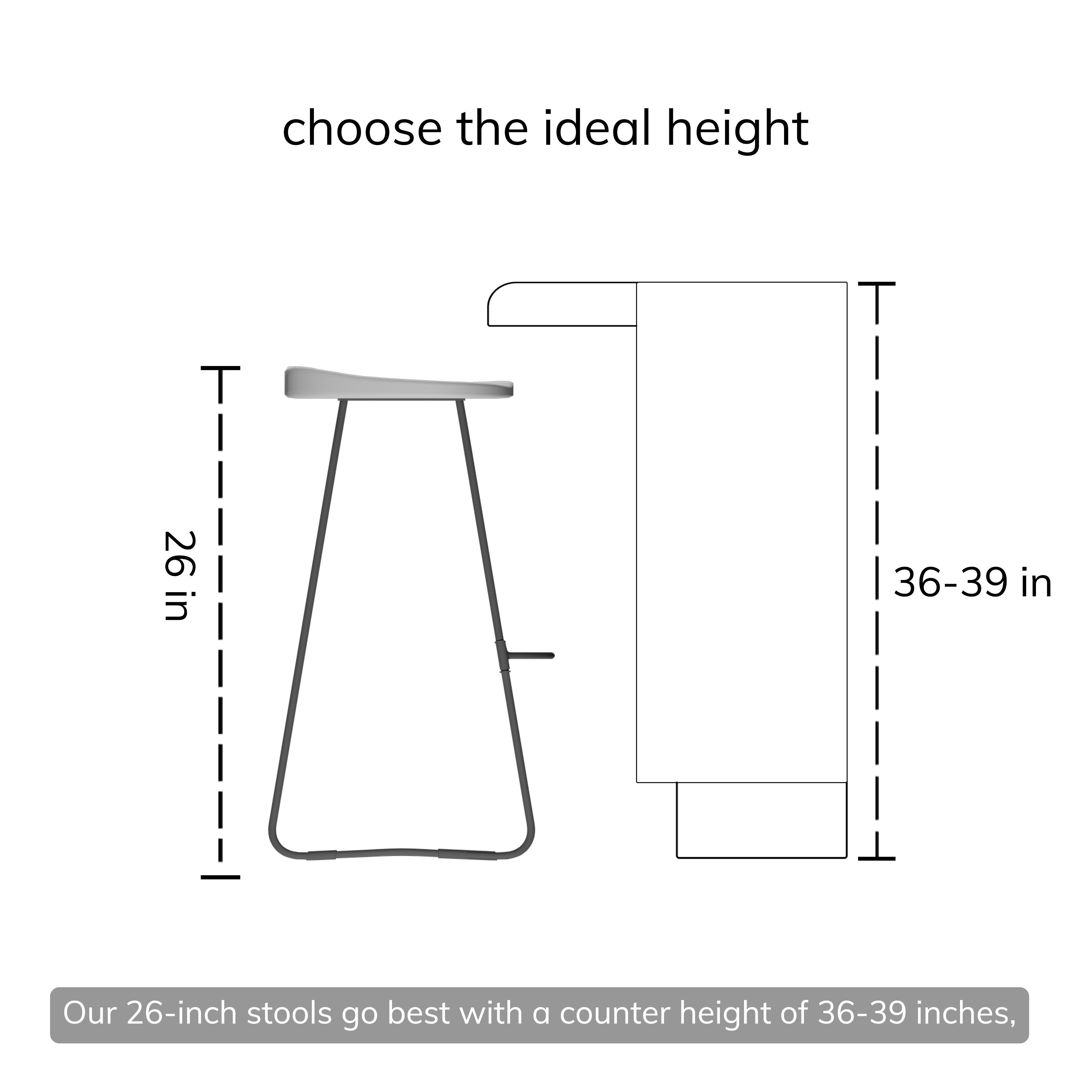 Ember Solid Wood Walnut Counter Bar Stool - Large