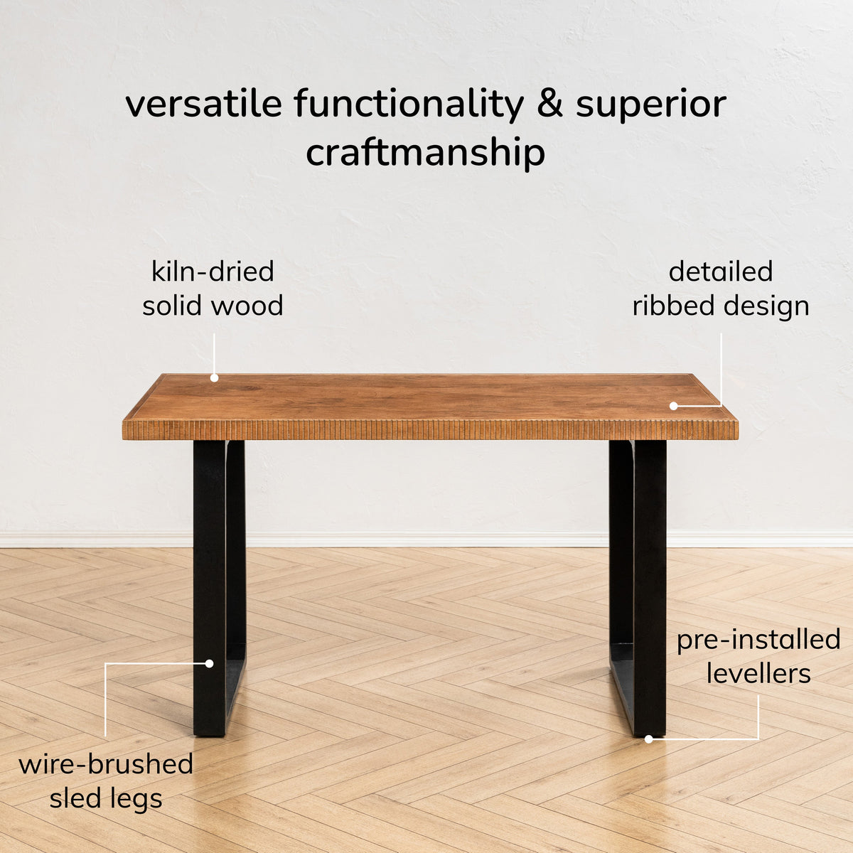 Ancona Desk - Mid Tone Honey