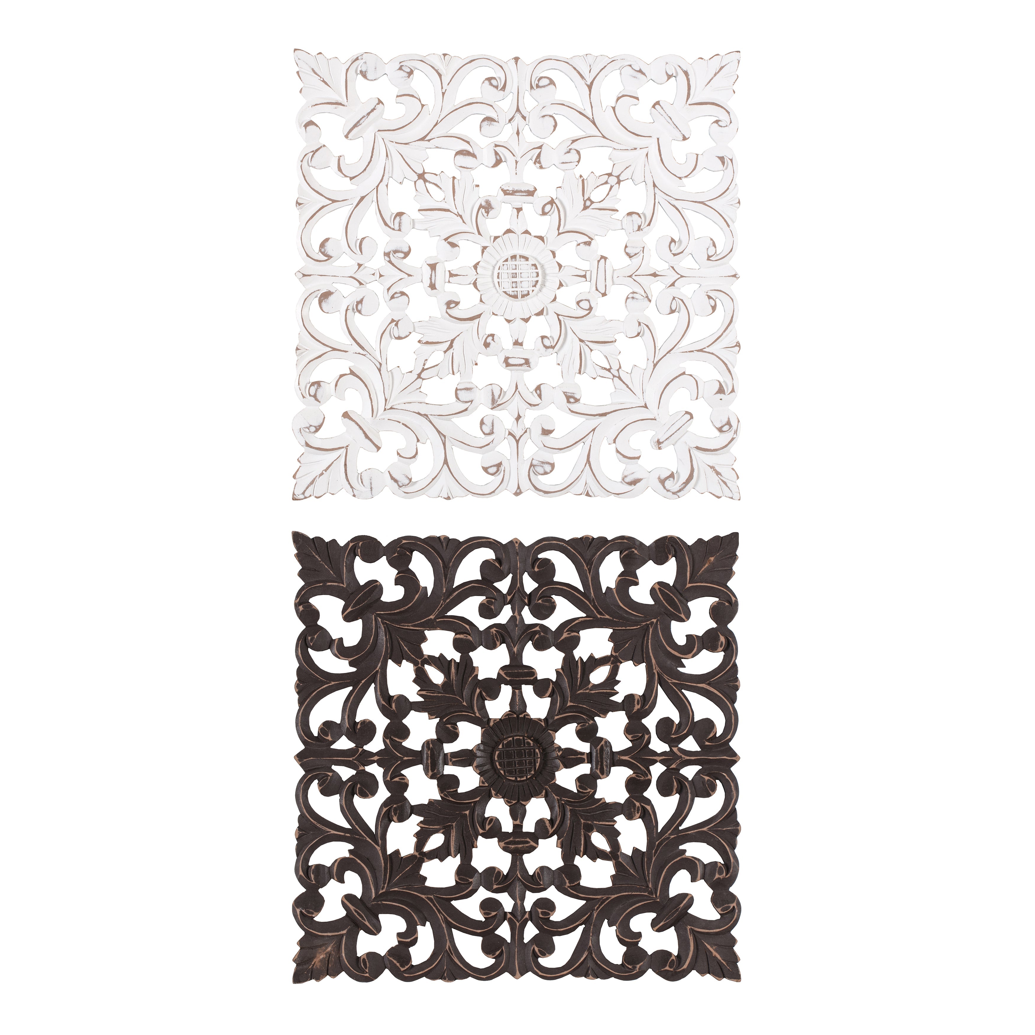 Bianci White Wall Medallion - Set of 2