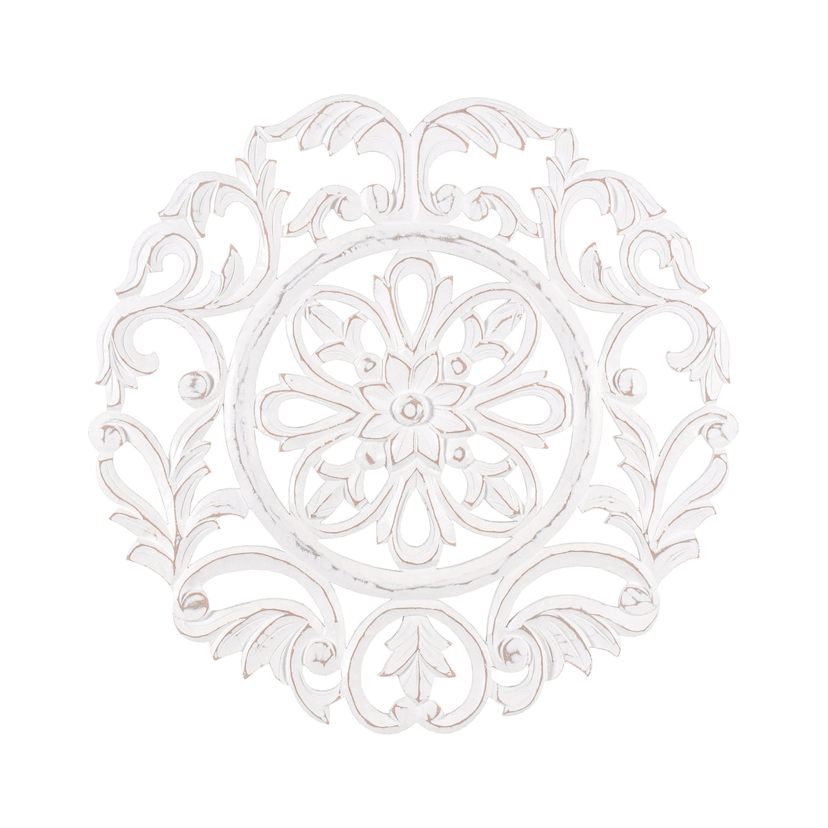 Lassi Medallion Hand Carved - White