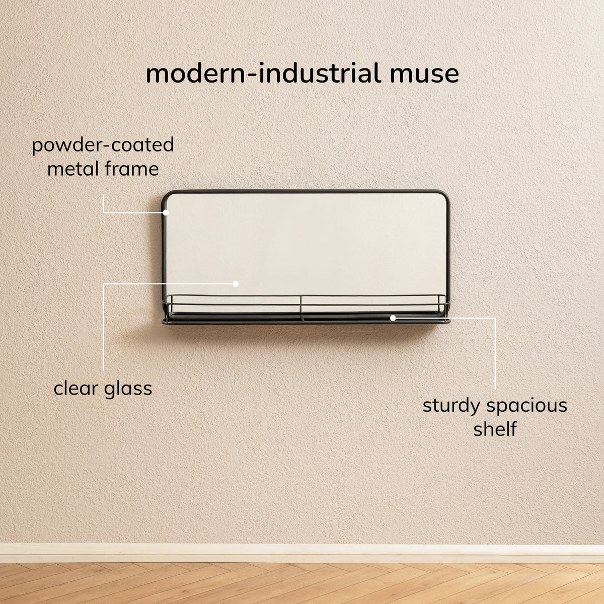 Manom Wall Mirror With Shelf