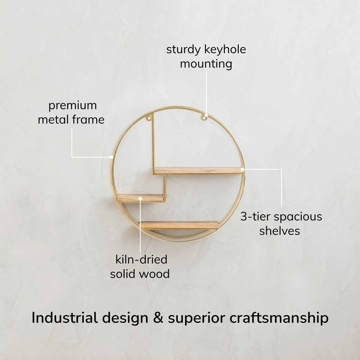 Marly Wall Shelf - Gold