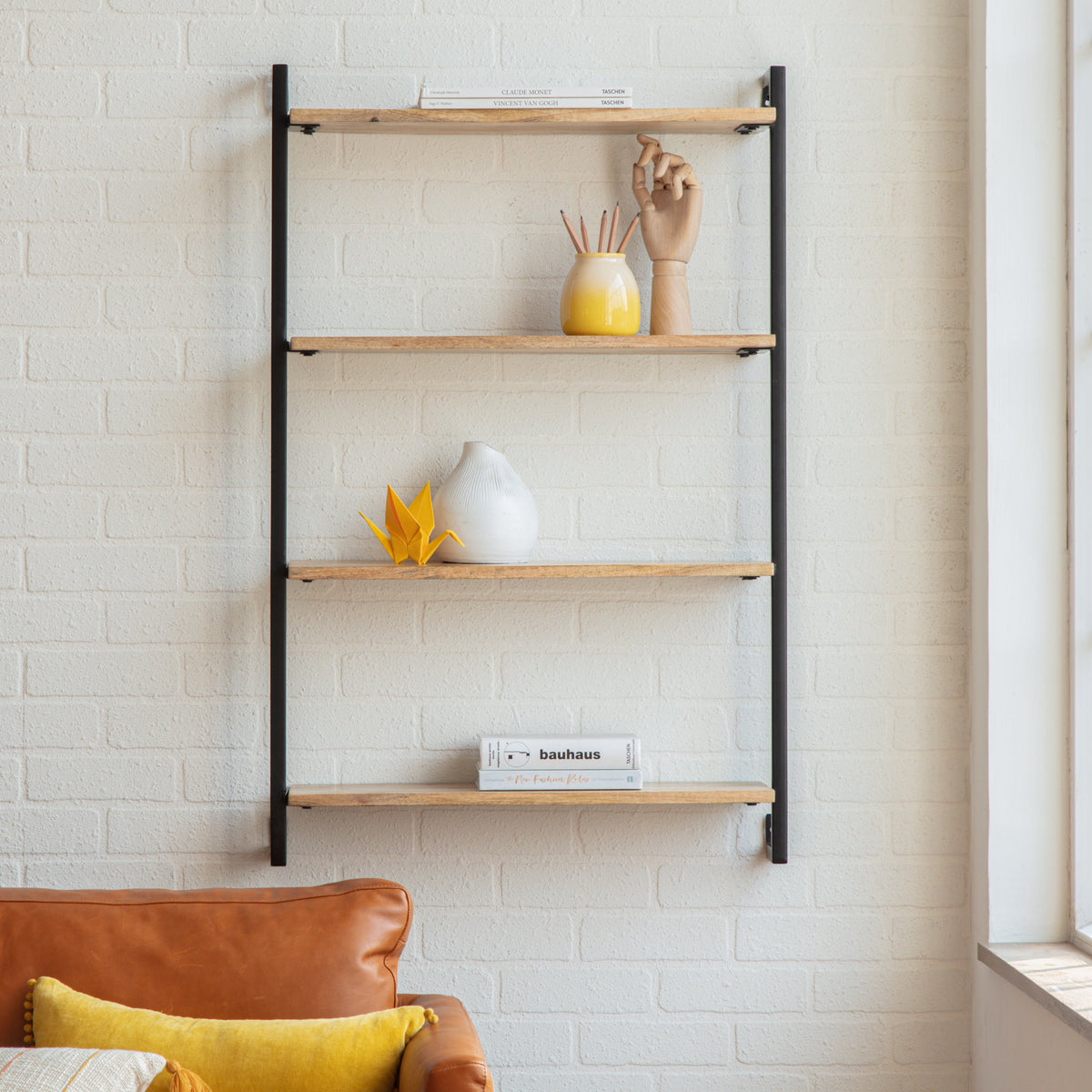Phantom Wall Mounted Shelf - Natural & Black