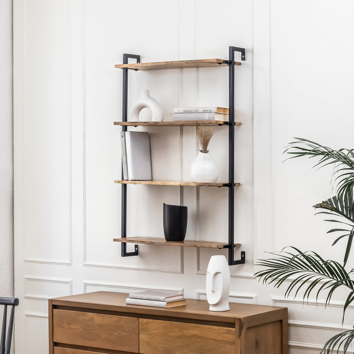 Phantom Wall Mounted Shelf - Natural & Black