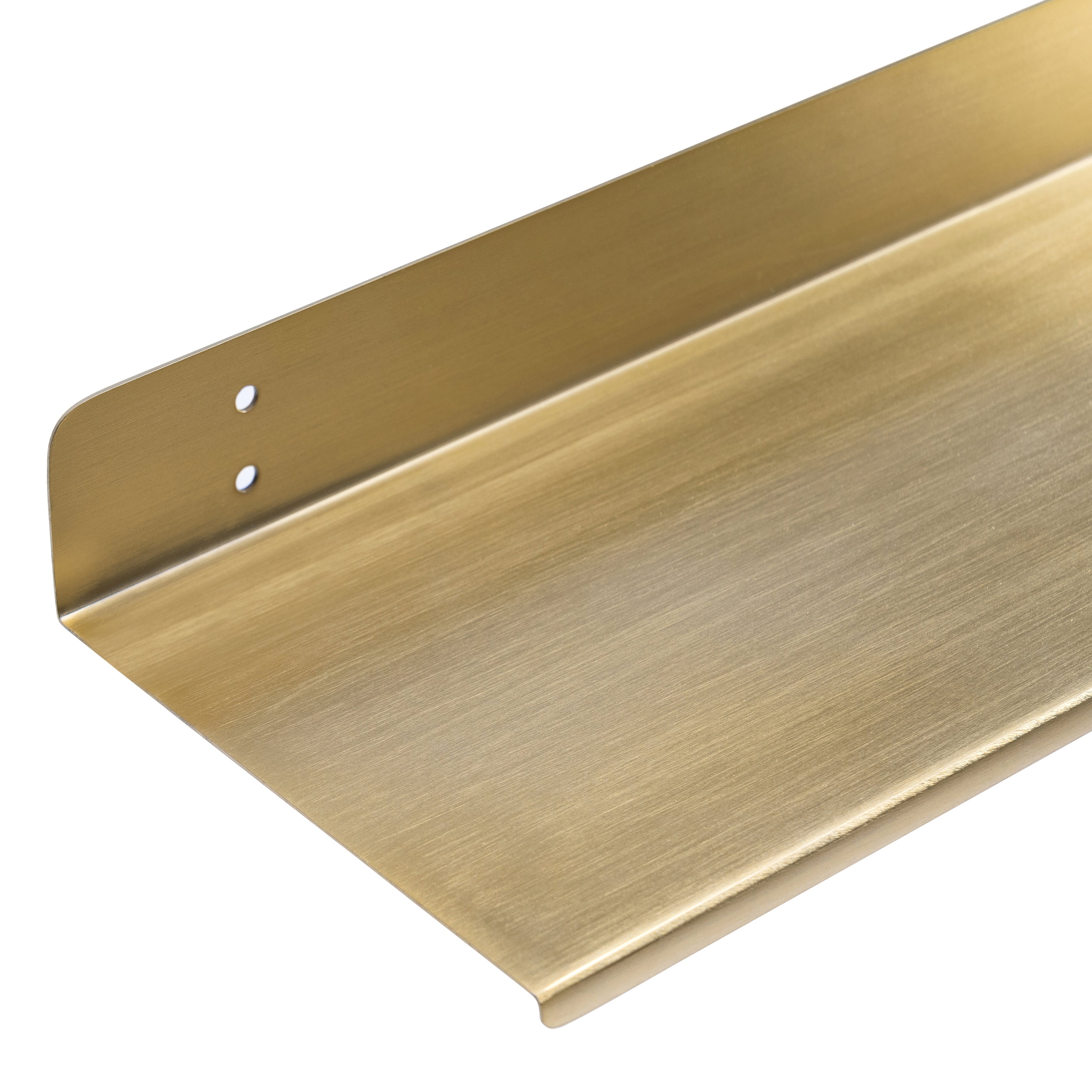 Billy Metal Wall Mounted Gold Shelves - Large
