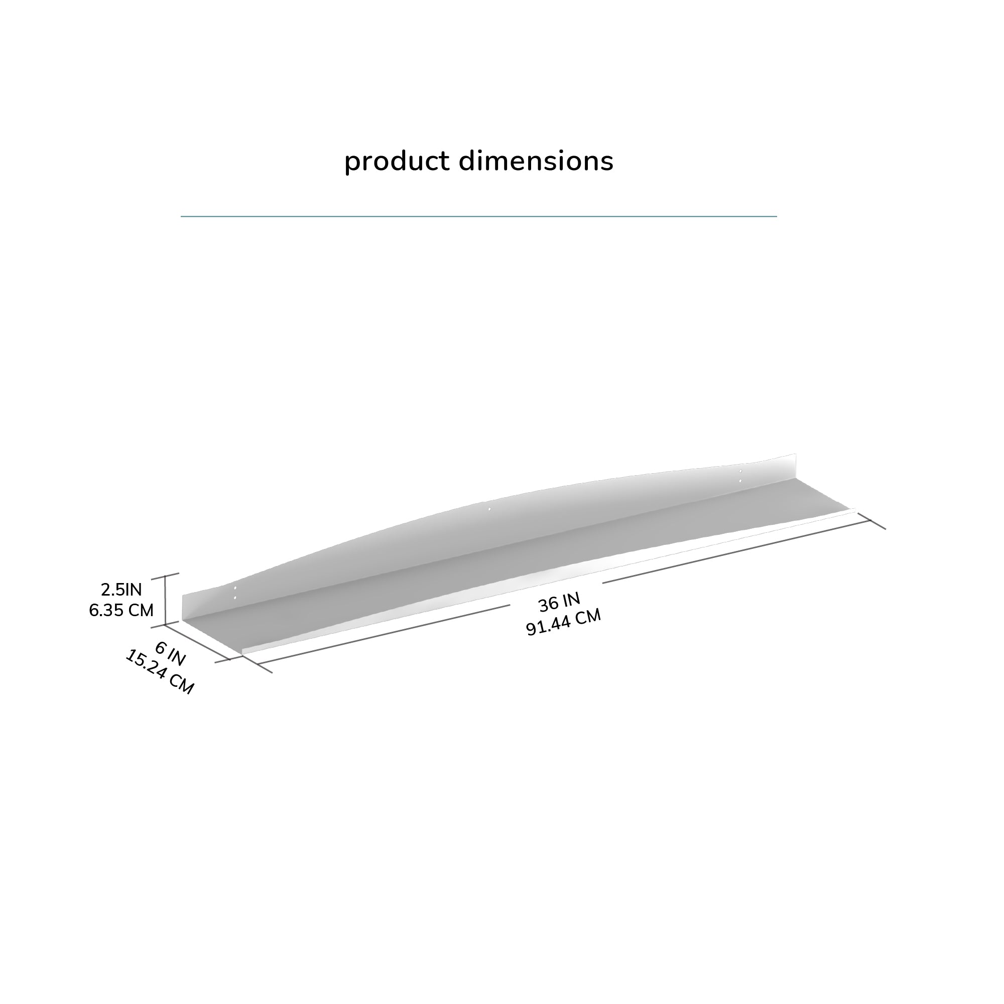 Harry Metal Black Shelf - Large