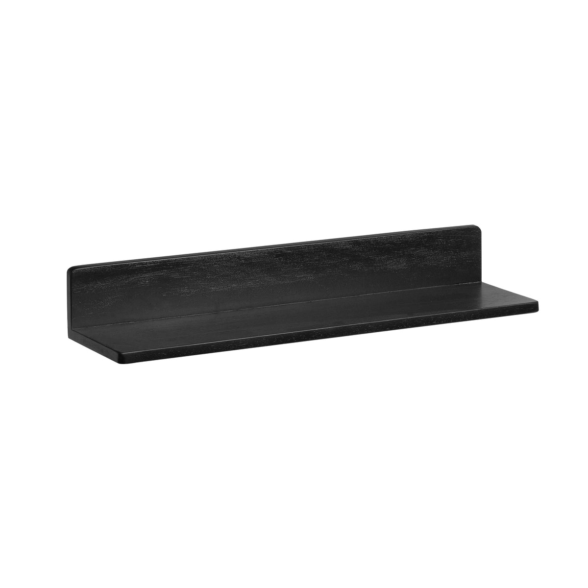 Yung Solid Wood Wall Mounted Black Shelves - Small