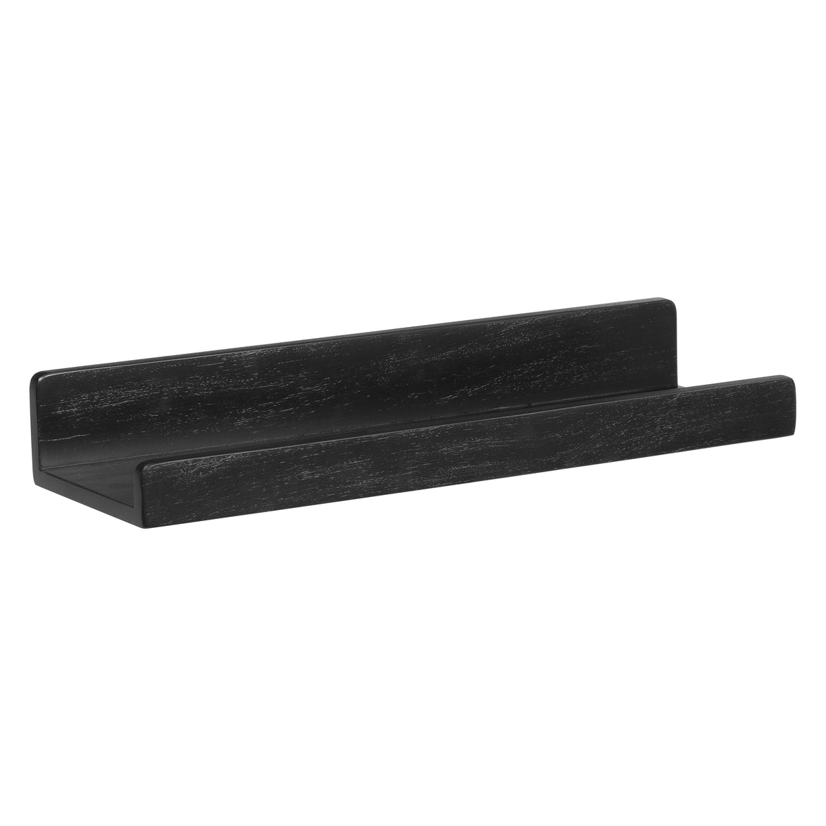 Max Solid Wood Wall Mounted Black Shelves - Small