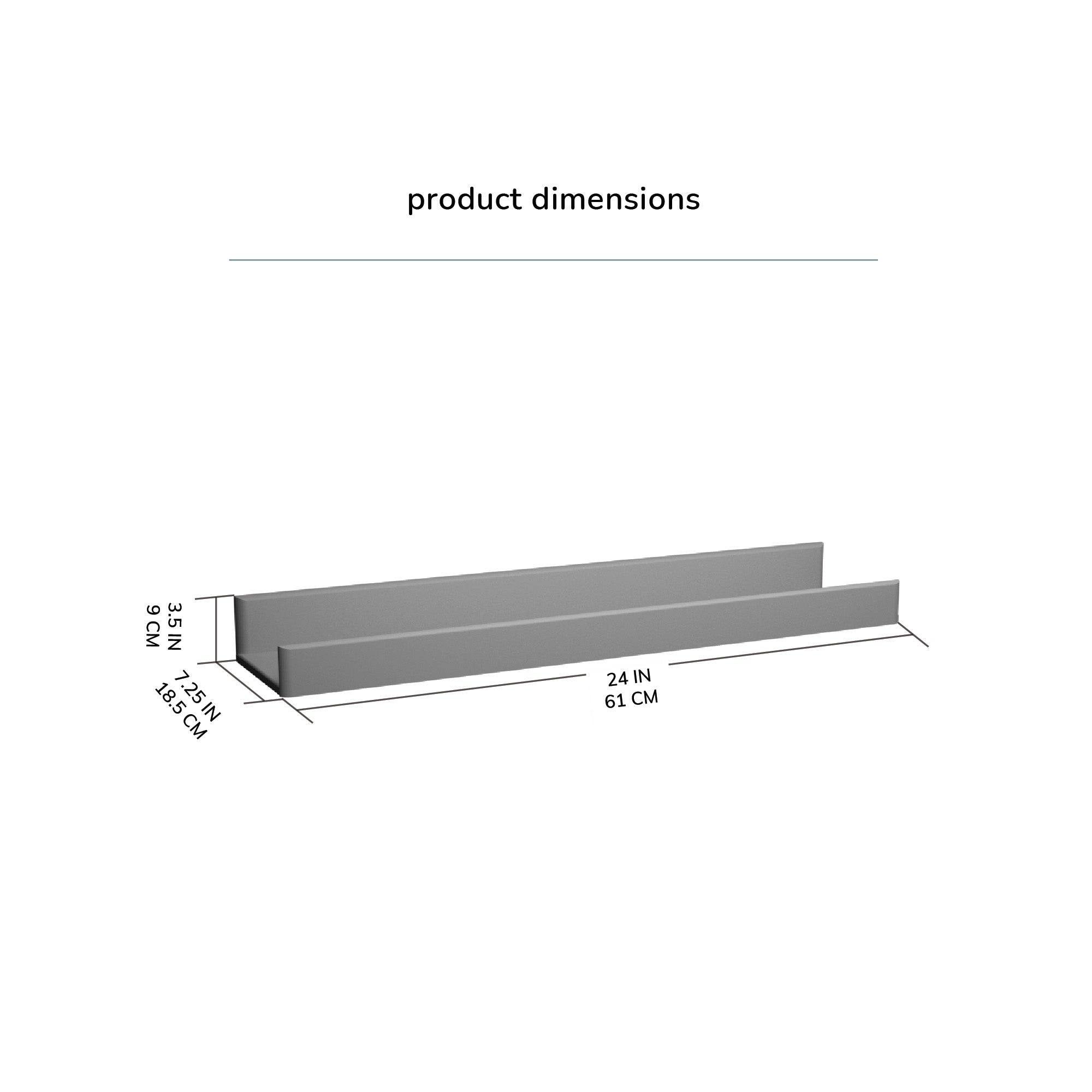 Max Solid Wood Wall Mounted Black Shelves - Small