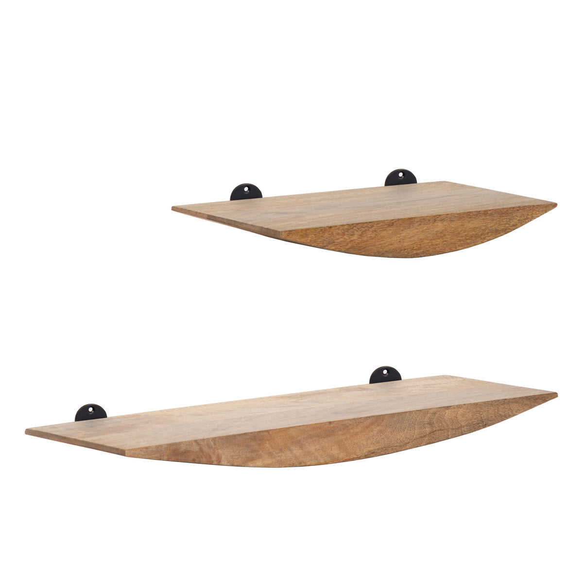 Hutch Solid Wood Set of 2 Floating Shelves - Natural