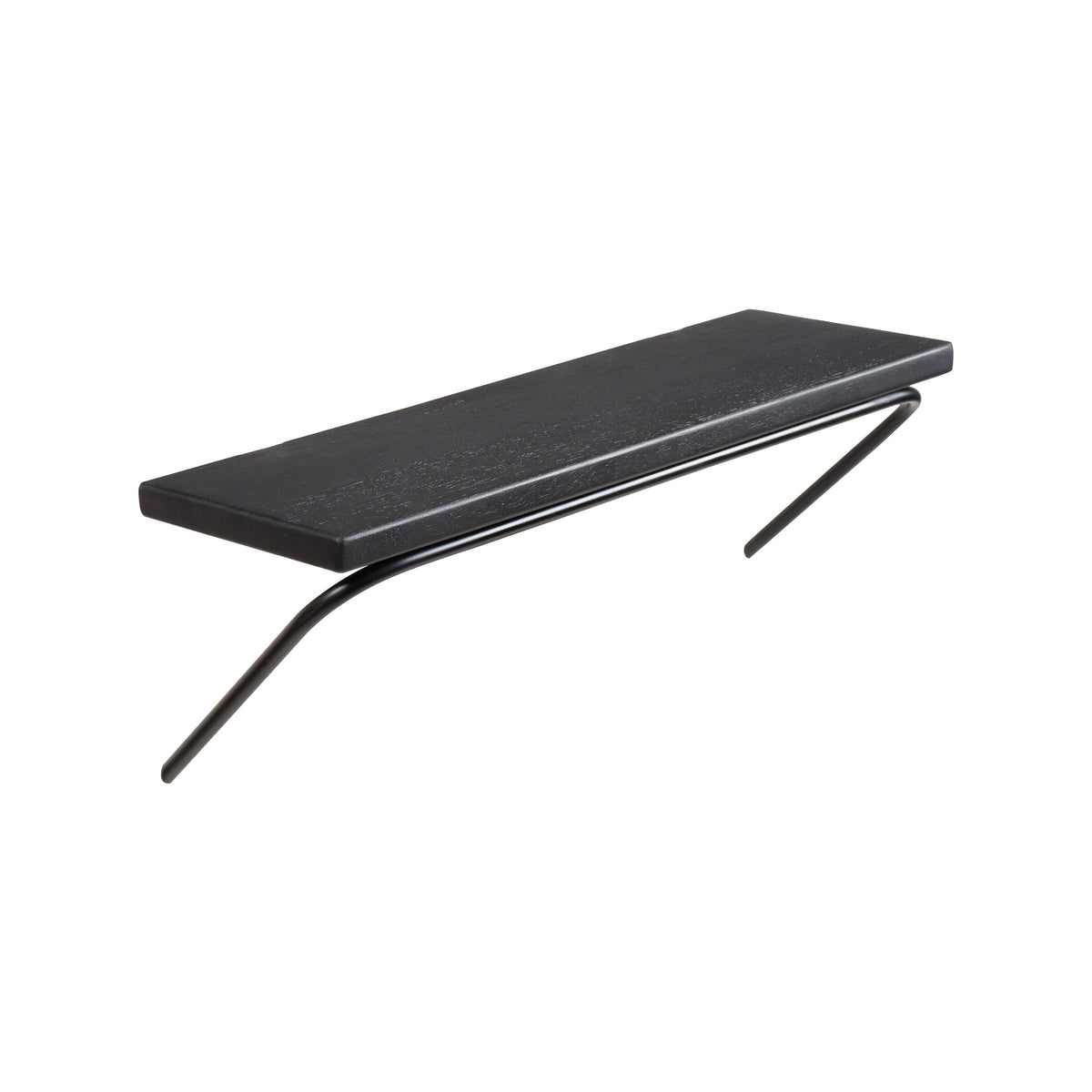 Venice Solid Wood & Iron Black Shelves - Small