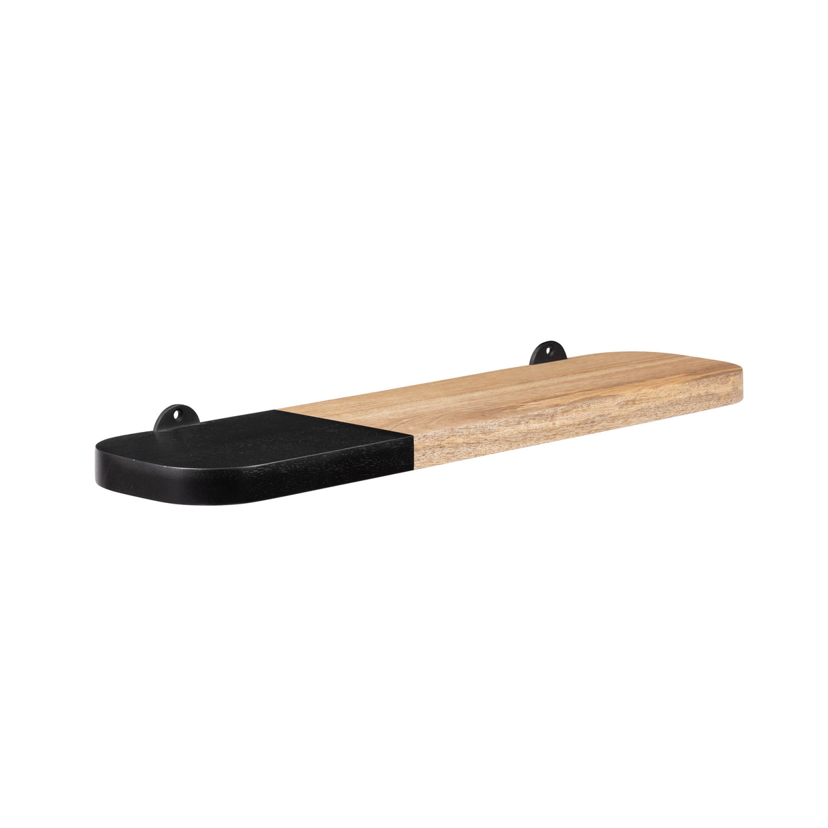 Norton Solid Wood Natural & Black Shelf - Small
