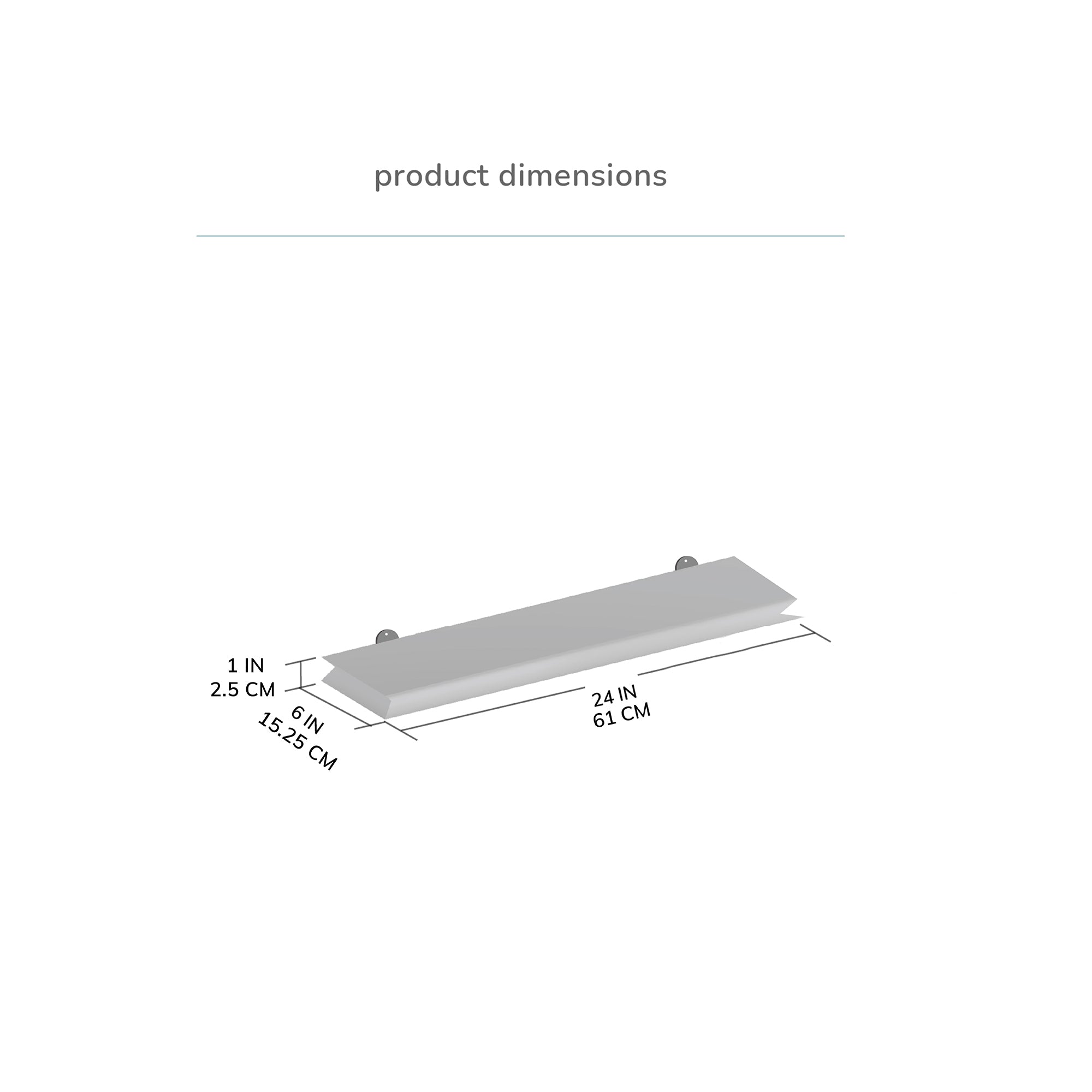 Hamish Solid Wood Walnut Wall Mounted Shelves - Small