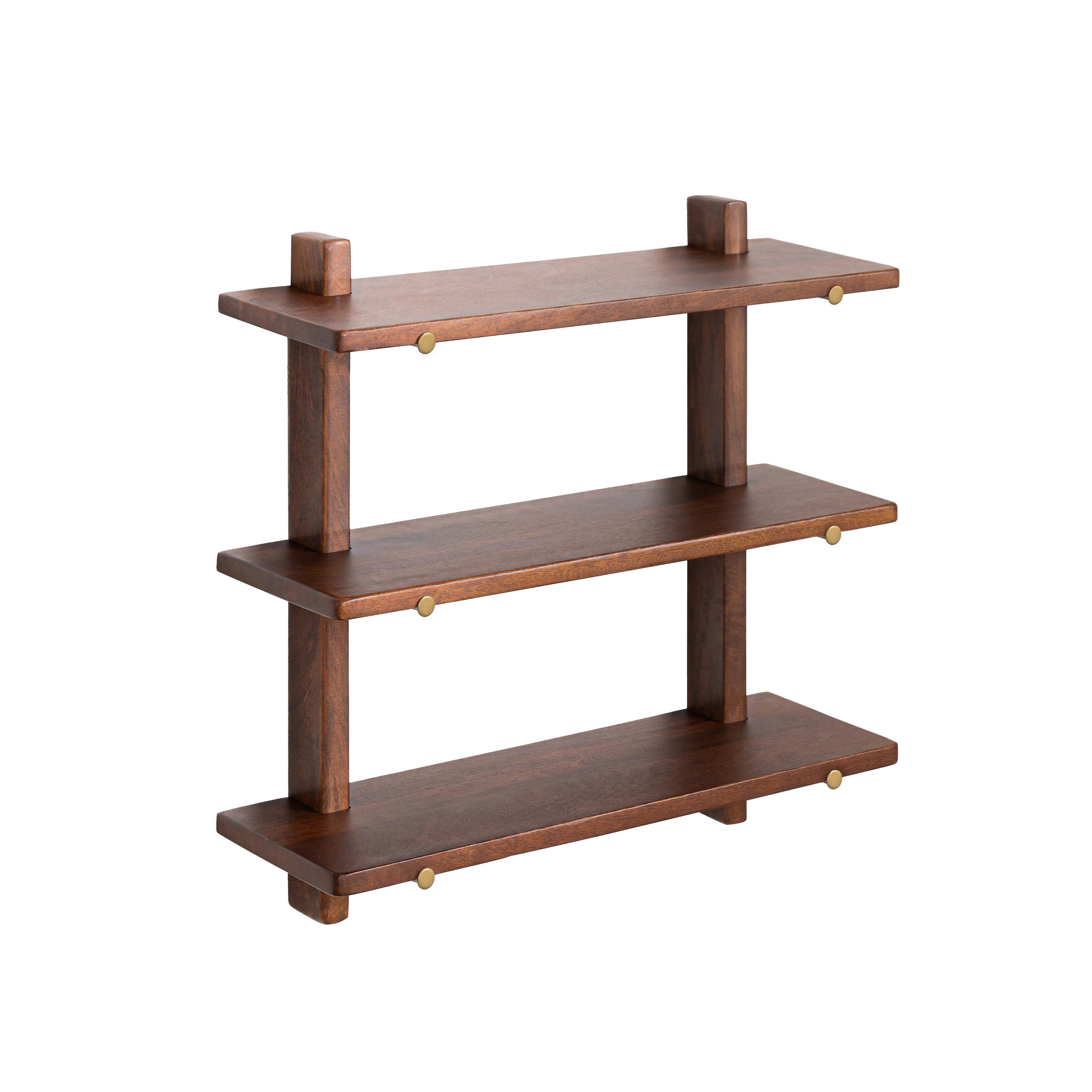 Oliver Solid Wood Wall Mounted Shelf - Walnut