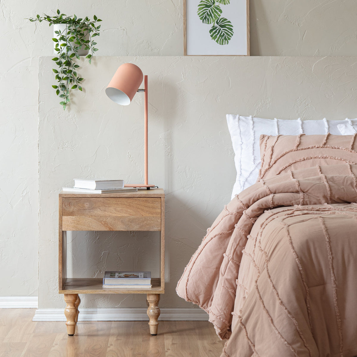 Rhonda Nightstand with Drawer - Natural