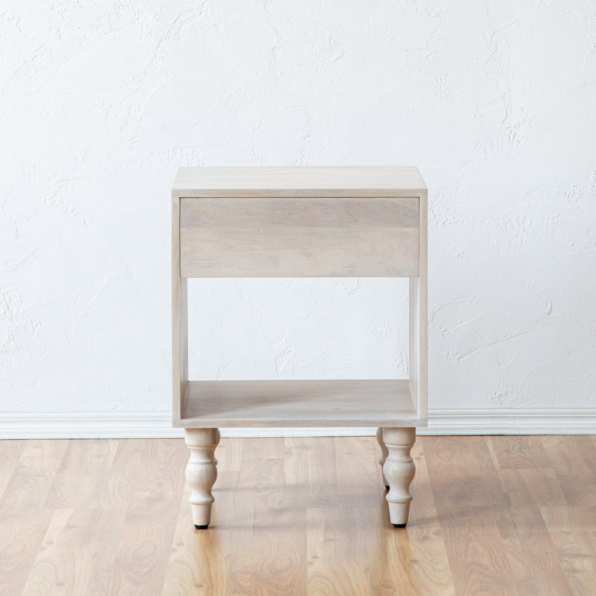 Rhonda Nightstand with Drawer - Whitewash