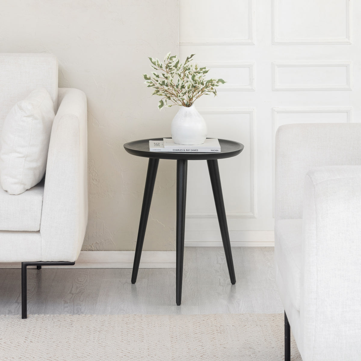 Electra Solid Wood Side Table - Black