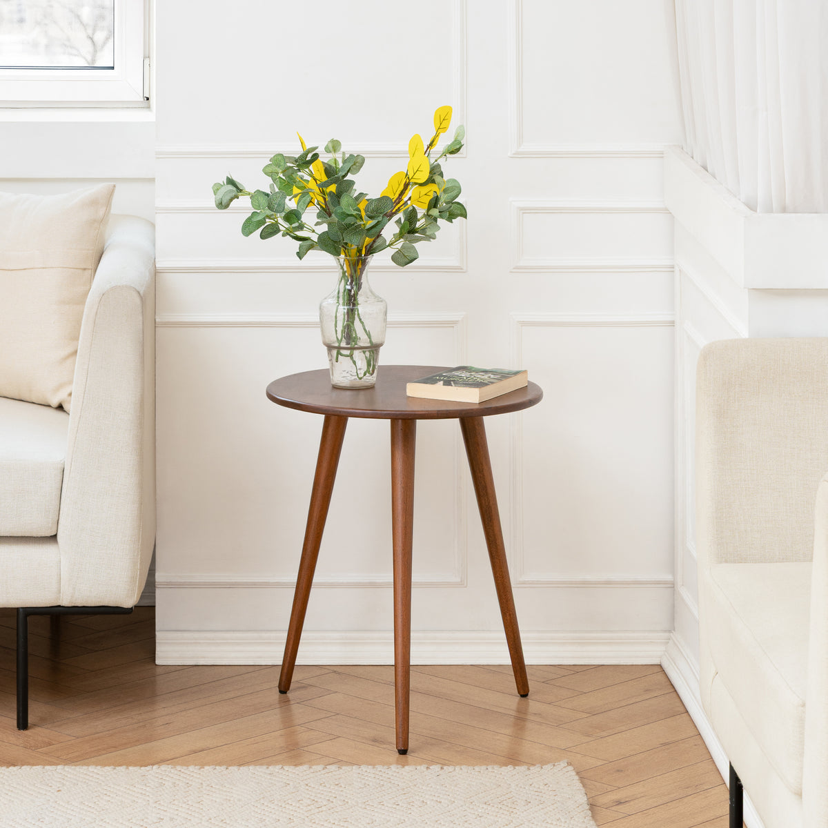 Judy Solid Side Table - Walnut