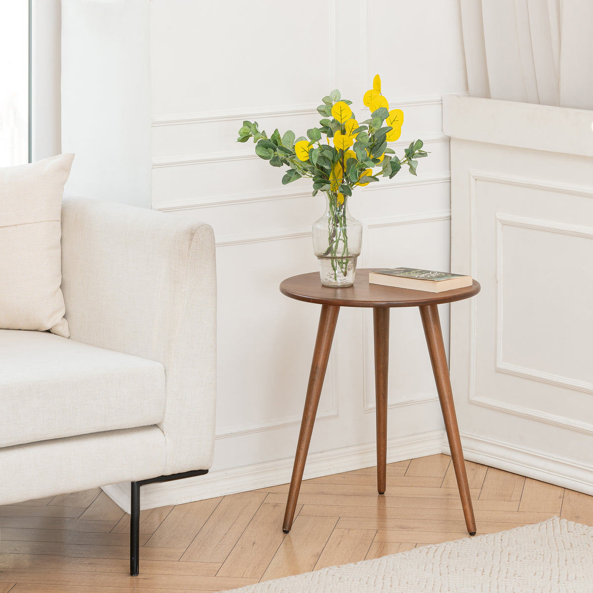 Judy Solid Side Table - Walnut