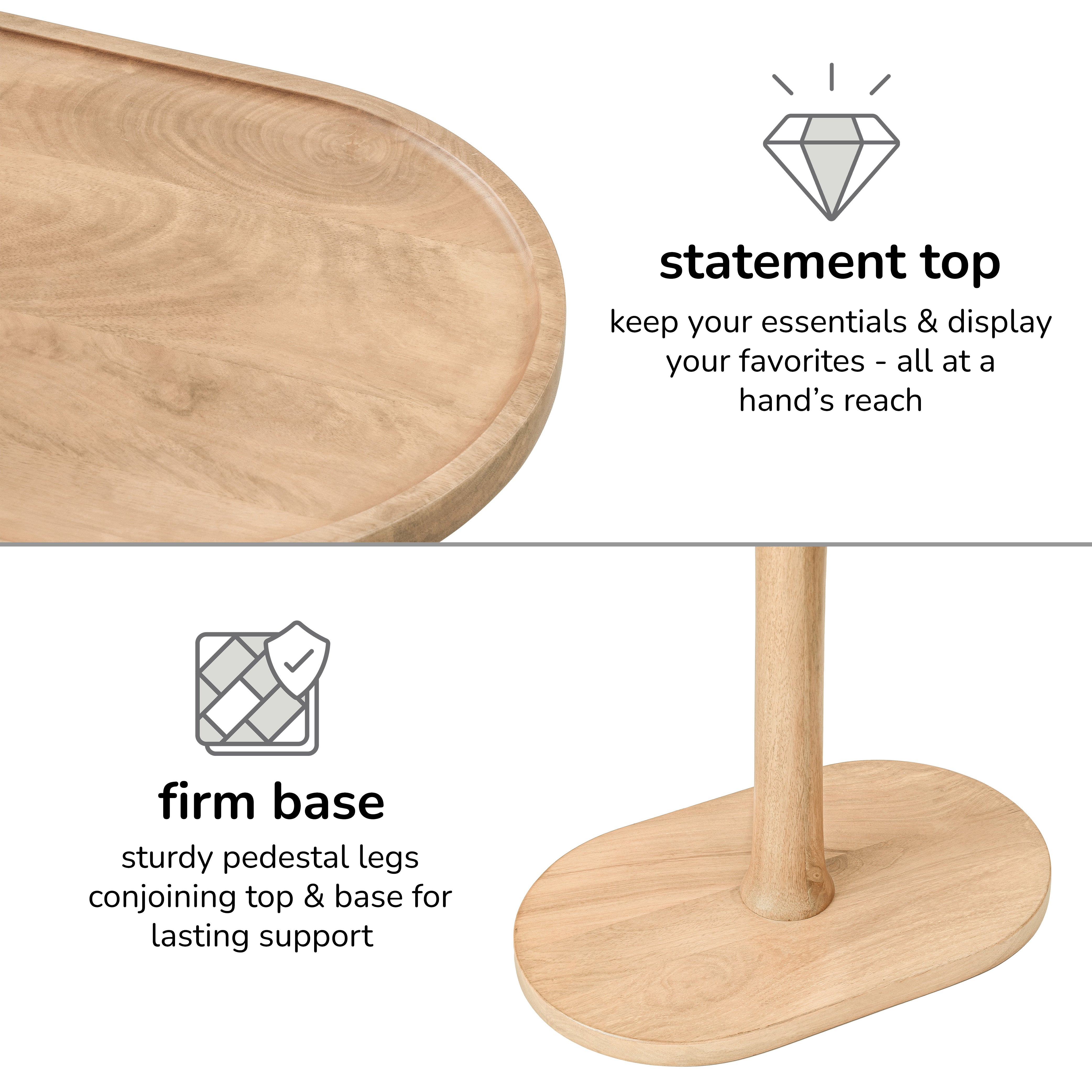 Campbell Side Table - Blonde Natural