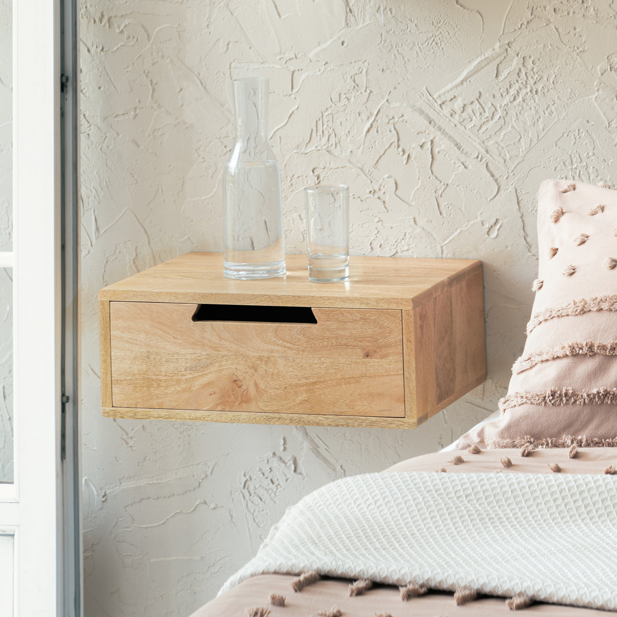 Evo Solid Wood Nightstand - Natural