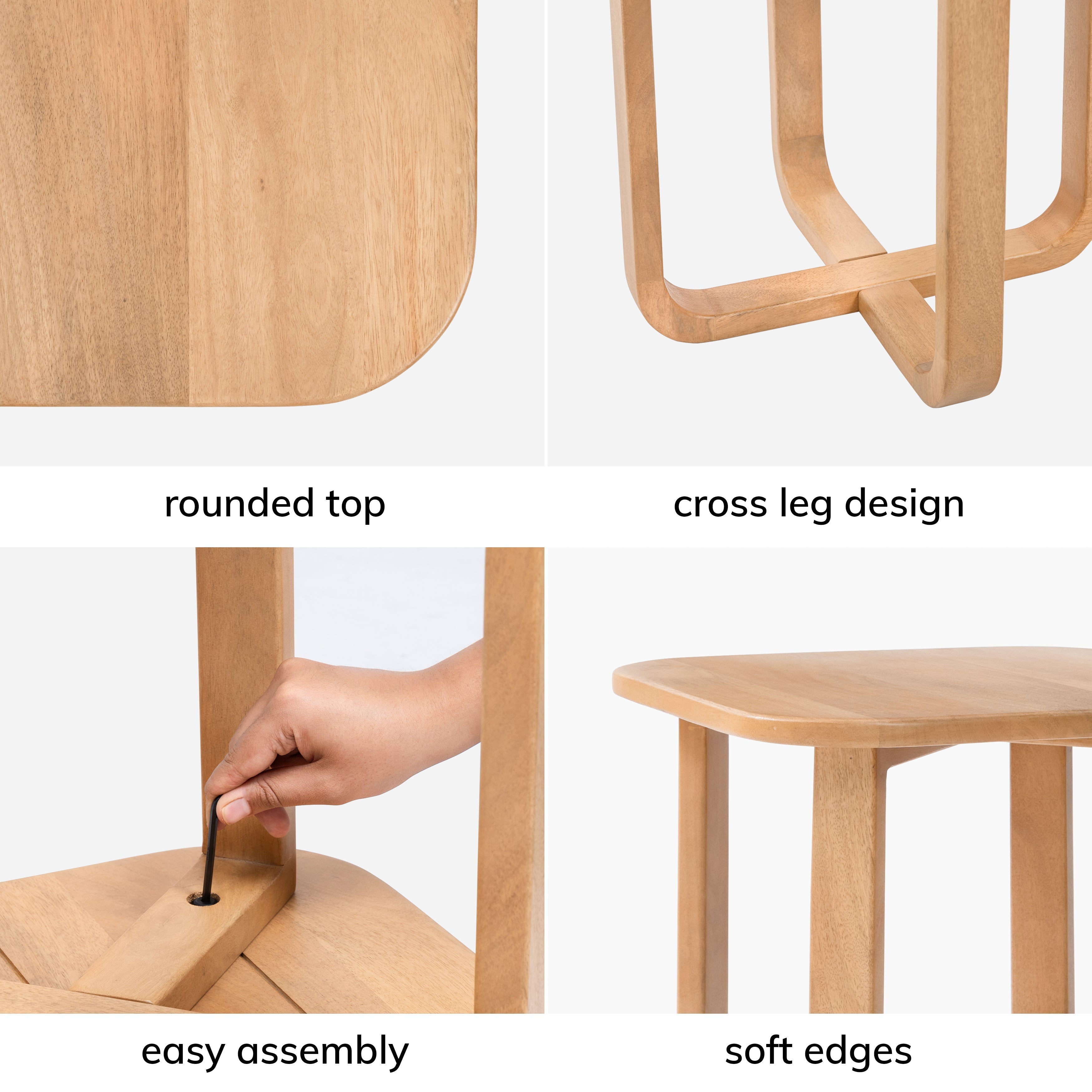 Duchie Side Table - Blonde Natural