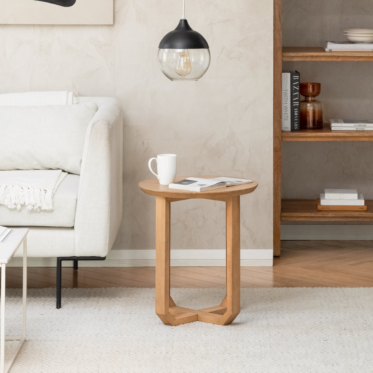 Forbes Solid Wood Side Table - Blonde Natural