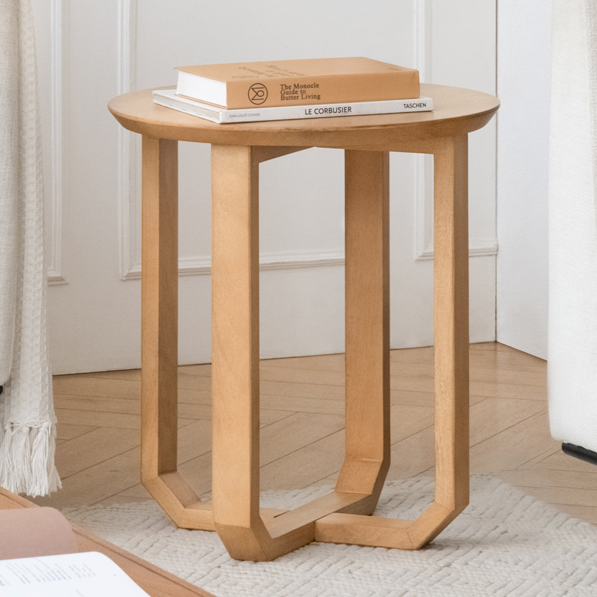 Forbes Solid Wood Side Table - Blonde Natural