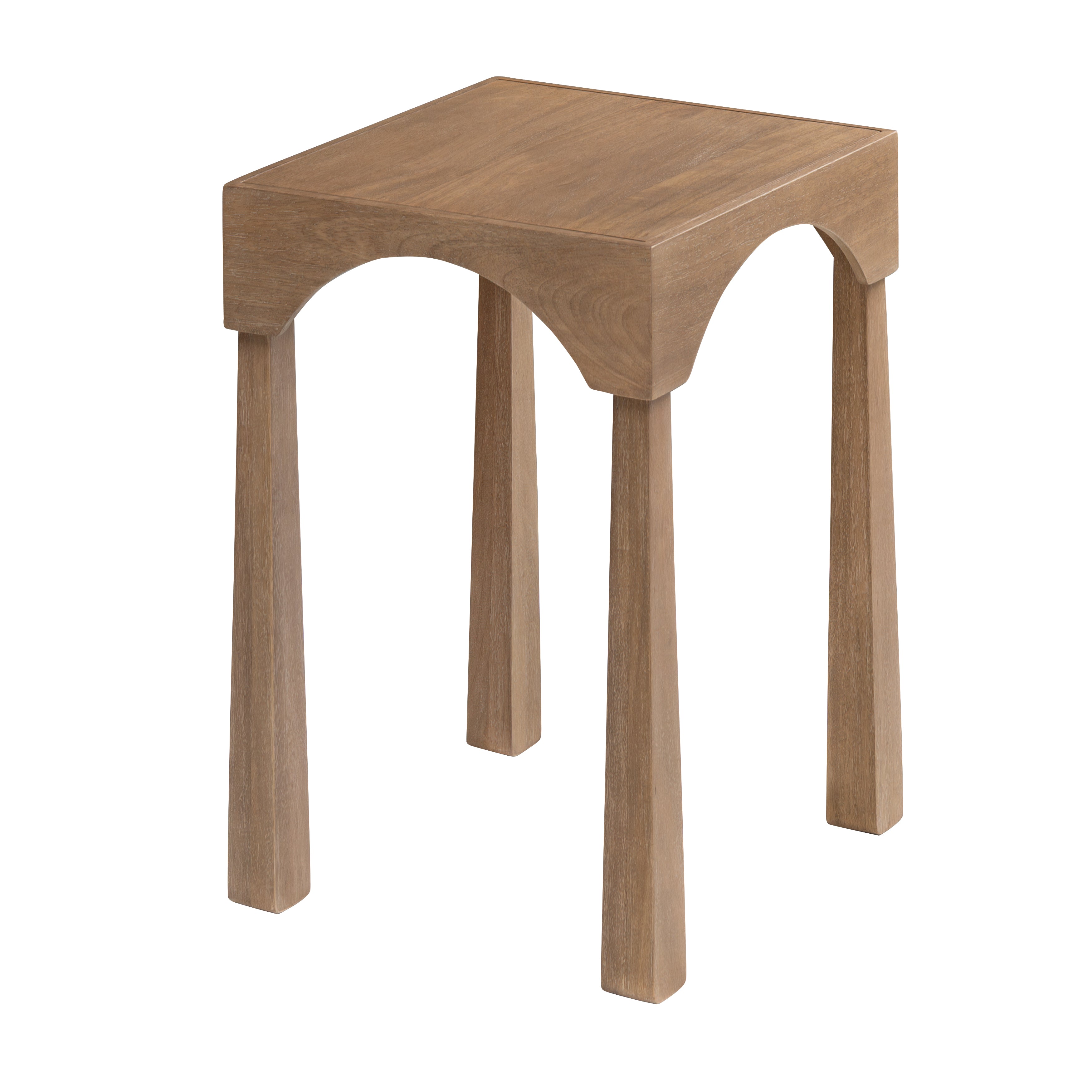 Casa Solid Wood & Mango Veneer Side Table - Cerused Taupe