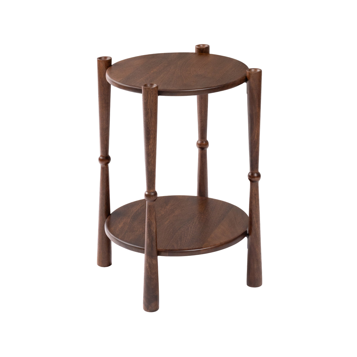 Olive Solid Wood Side Table - Espresso