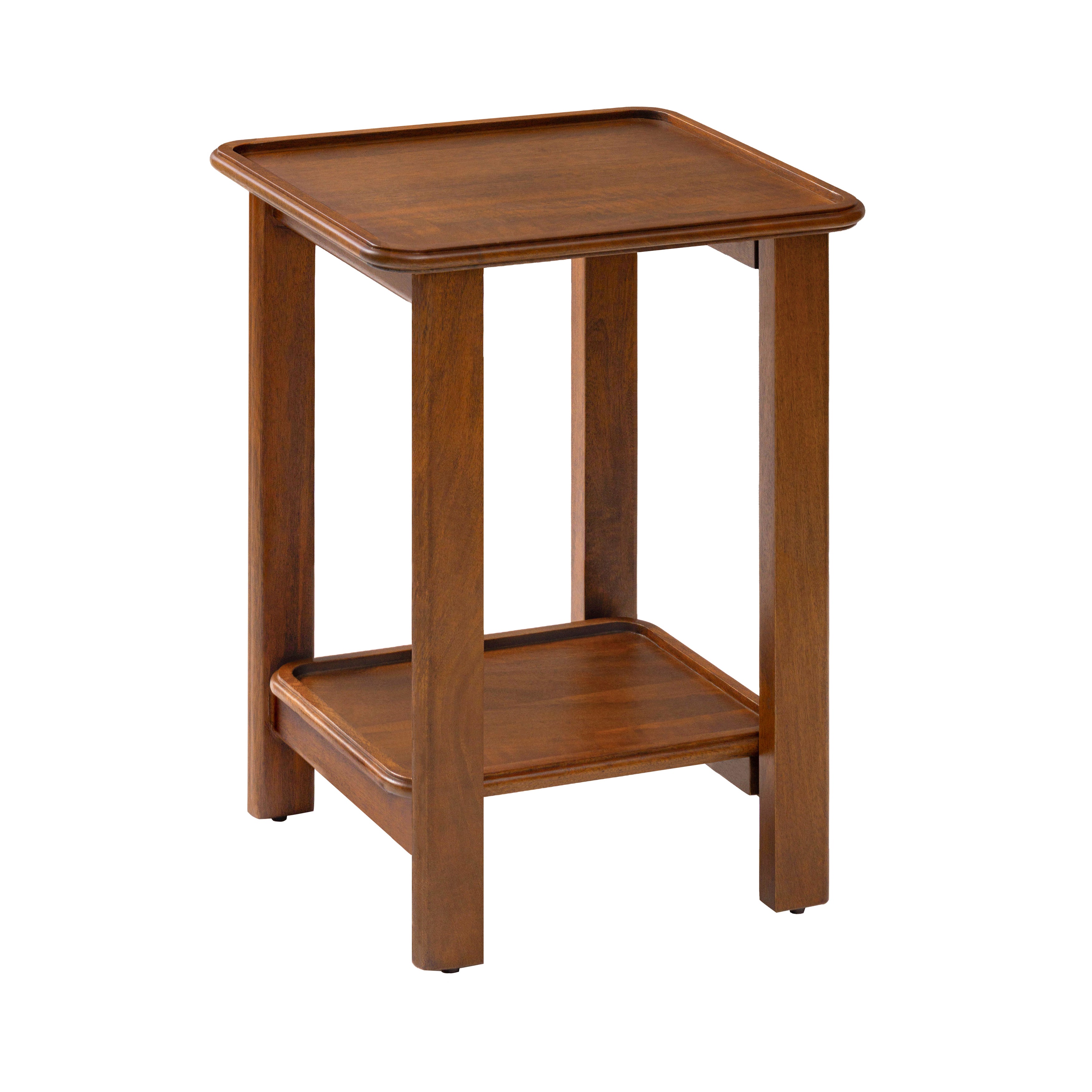 Santorini Solid Wood Side Table - Walnut