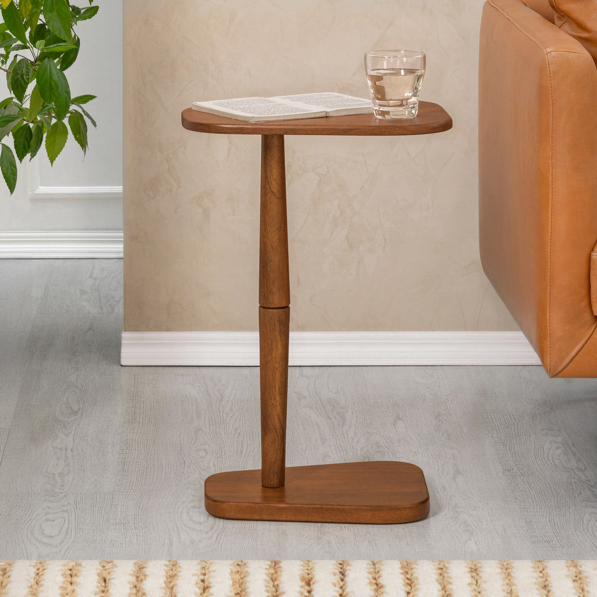 Alina Solid Wood End Table - Walnut