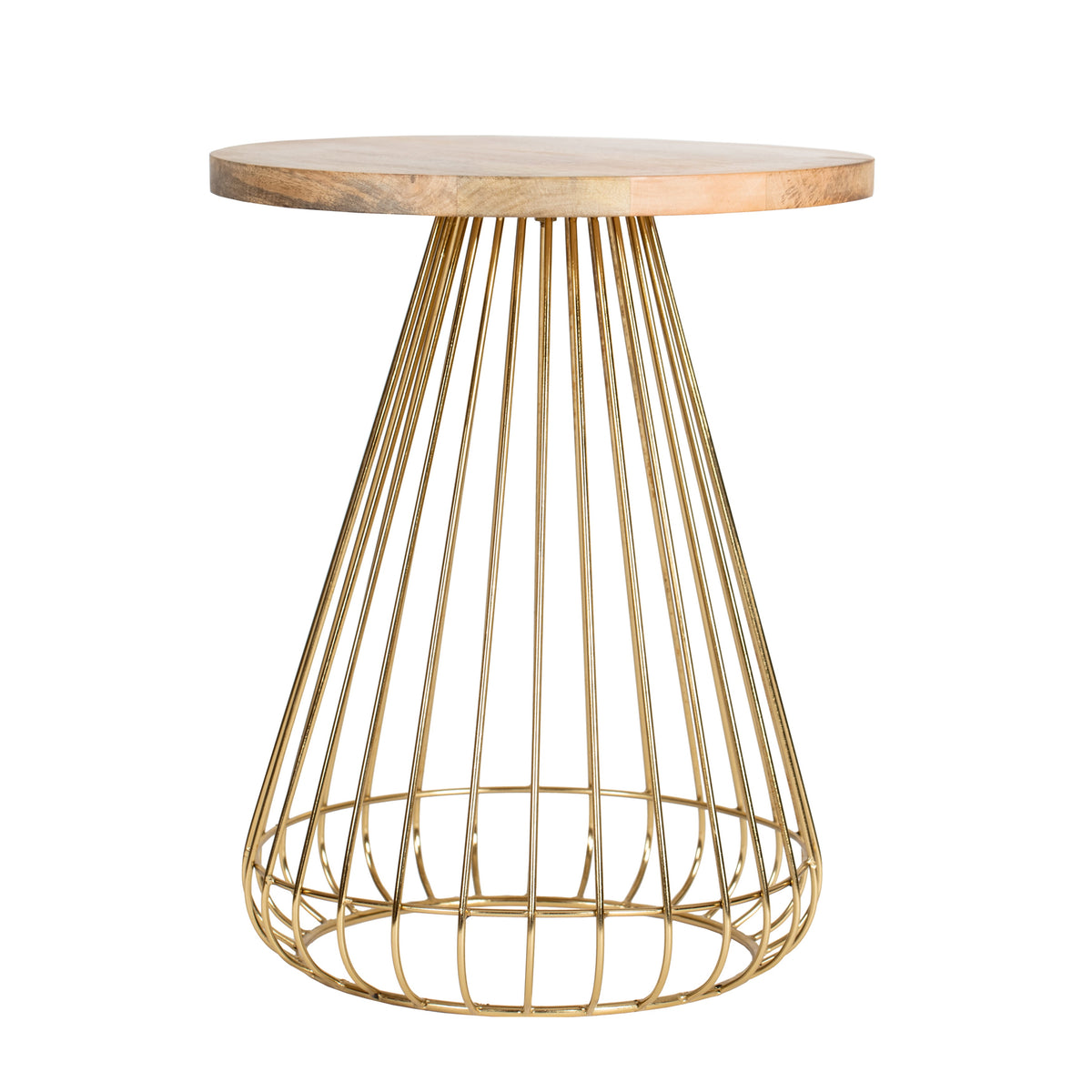 Melody Designer Cage Table - Gold