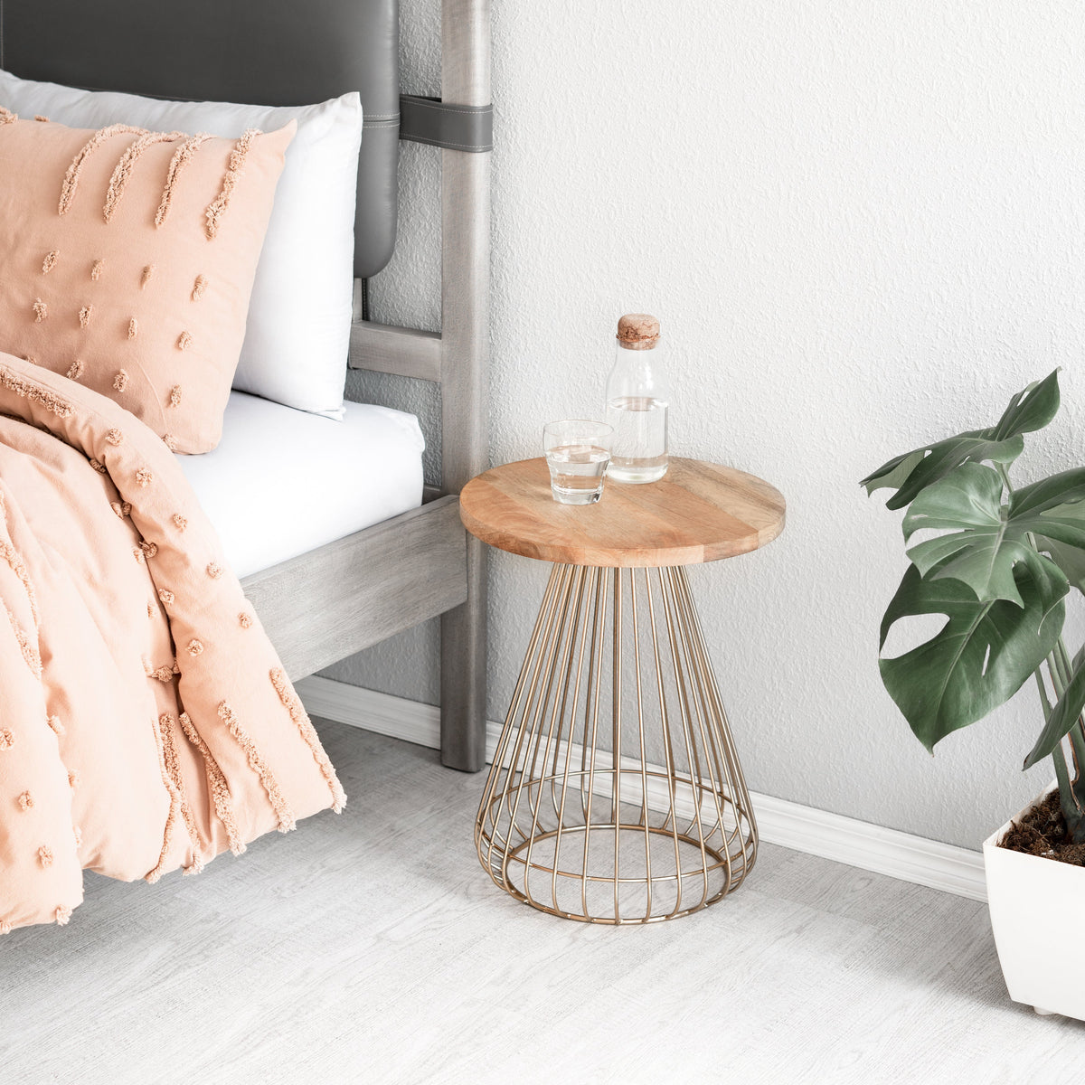 Melody Designer Cage Table - Gold