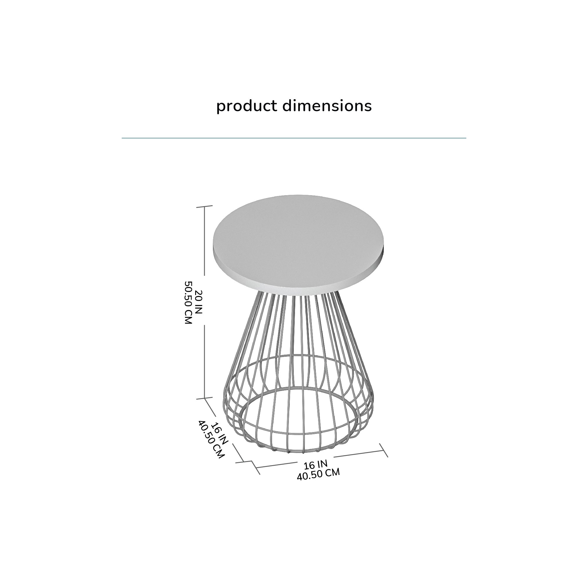 Melody Designer Cage Table - Gold