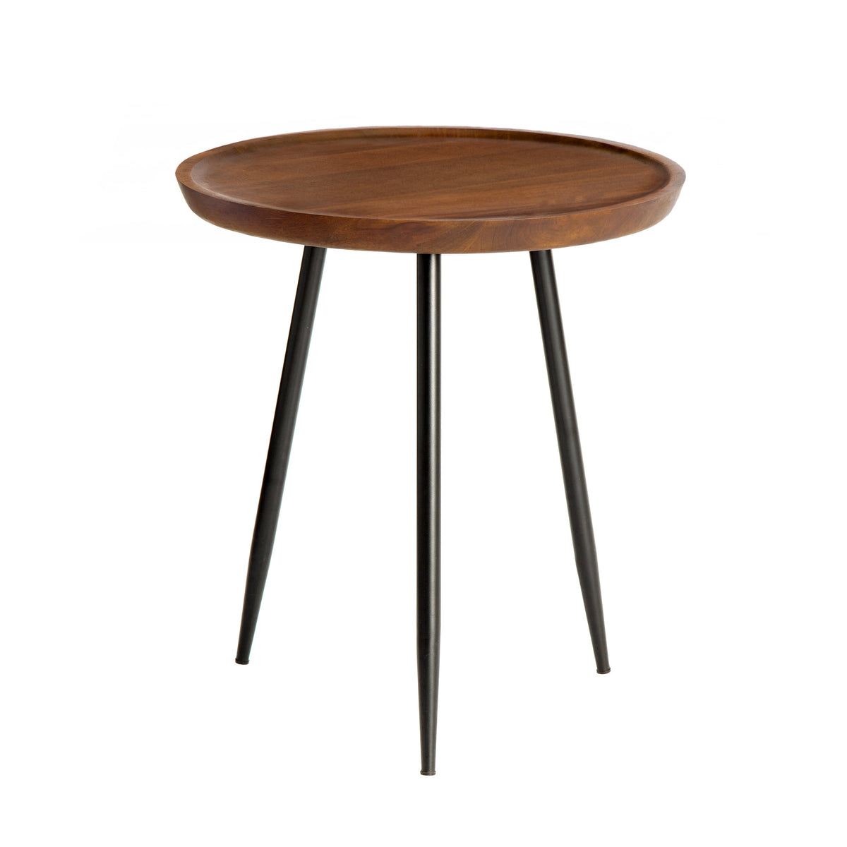 Chervey Tri Pin Side Table Large - Walnut