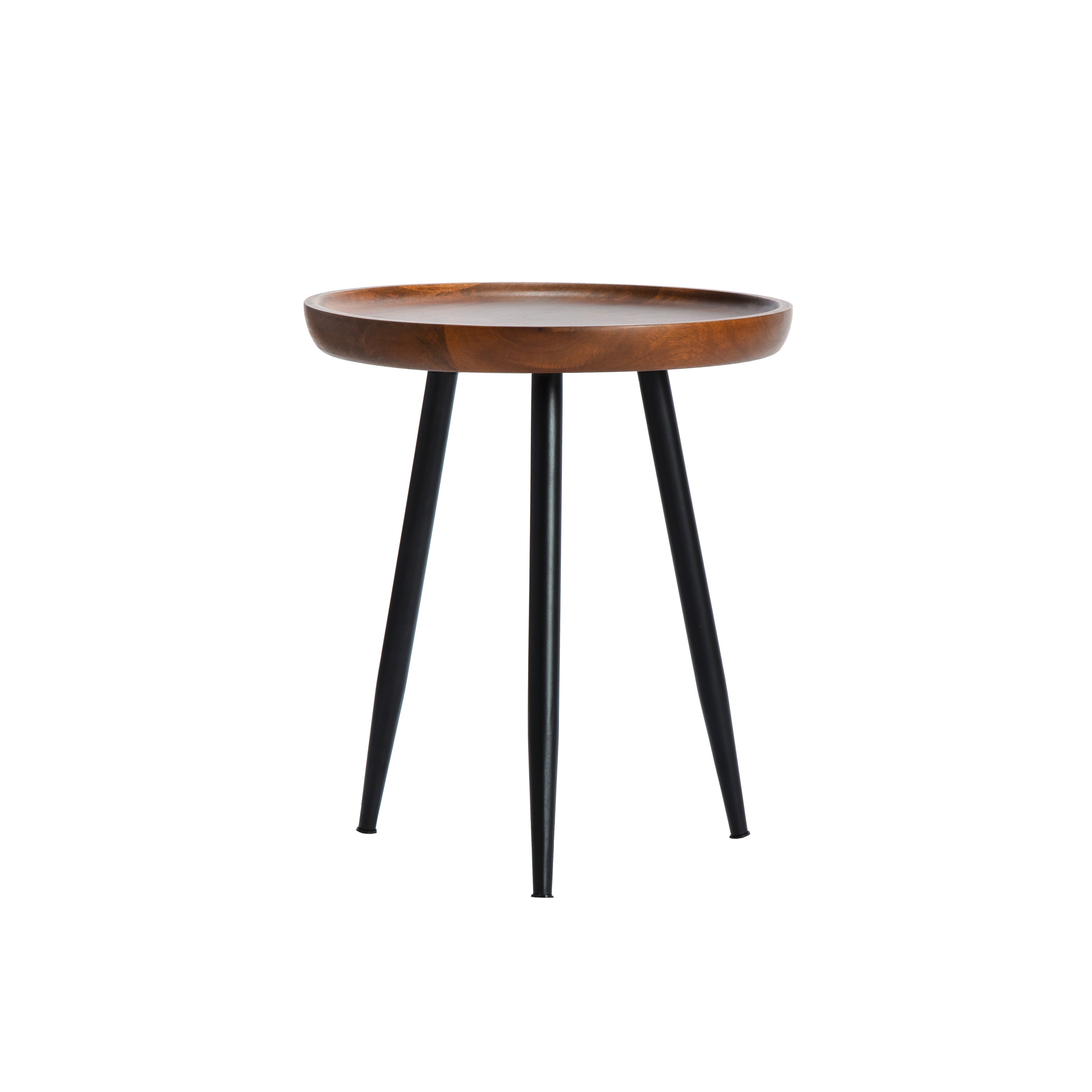 Chervey Tri Pin Side Table Small - Walnut