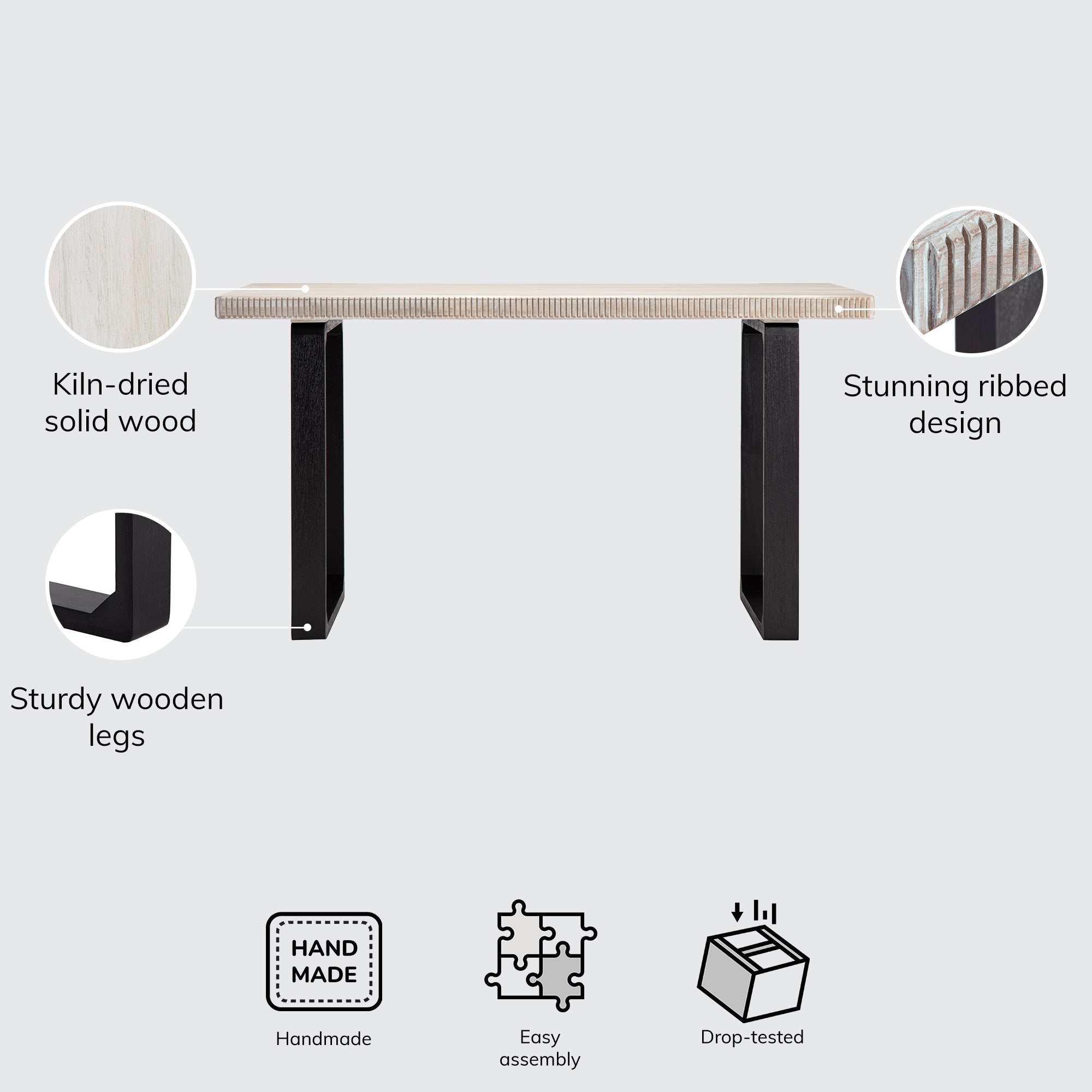 Ancona Desk - Whitewash