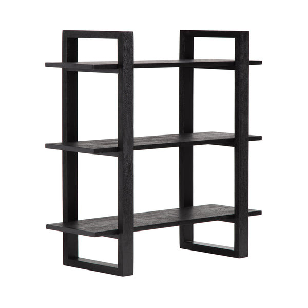 Black wood on sale shelving unit