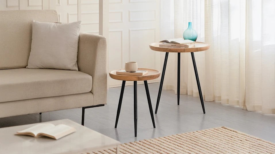 compact end tables for small spaces