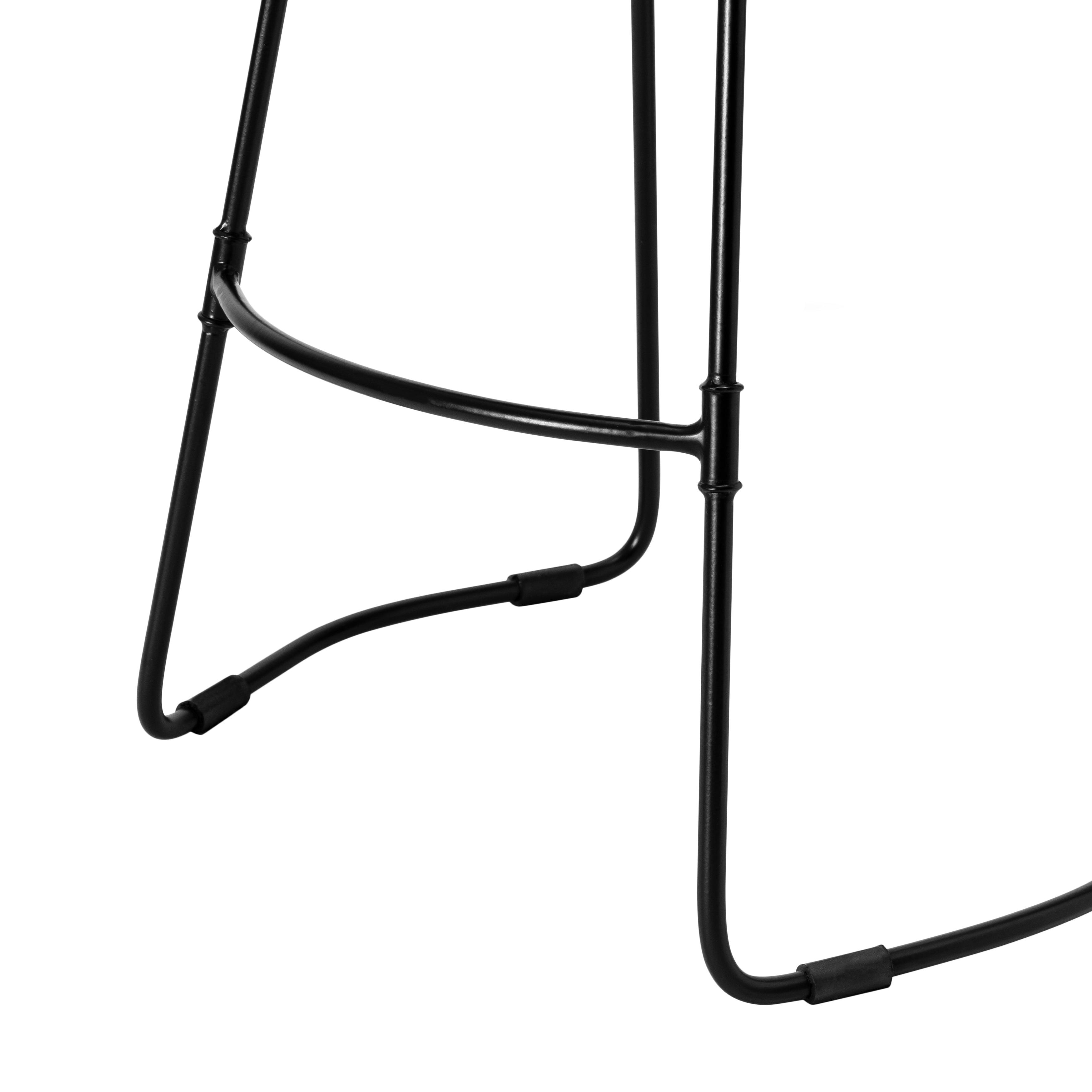 Lara Saddle Seat Counter Stools Set of 2 - Black